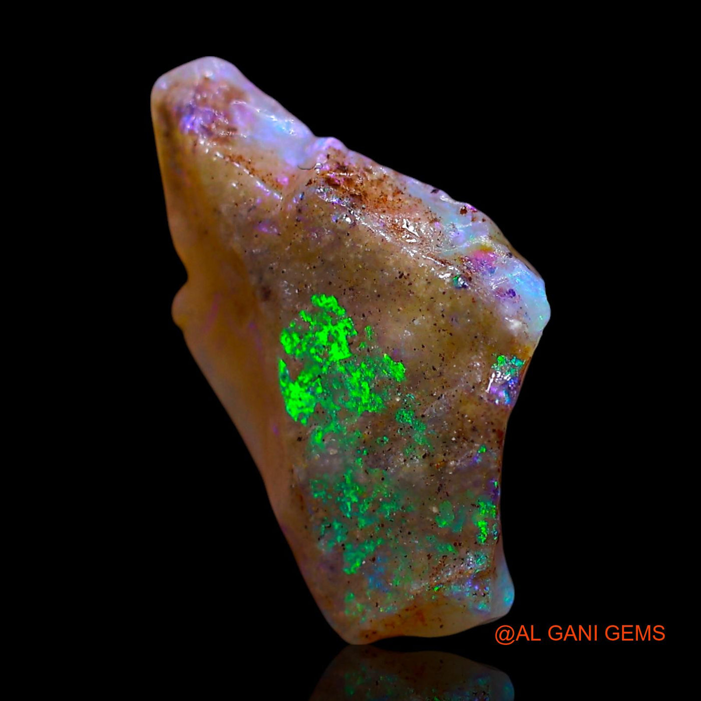Natural Untreated Fire Opal Loose Gemstone Fancy Rough From Australia 5.00 Cts 15x11x8 mm RF-266