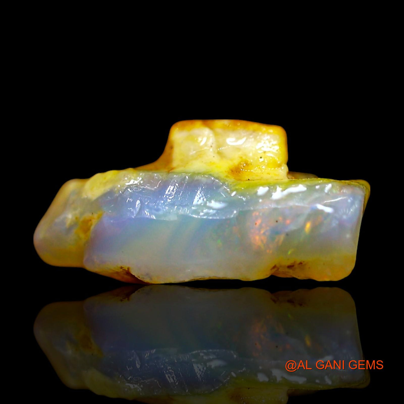 5.00 Cts Natural Australian Fire Opal Loose Gemstone Fancy Rough 14x13x6 mm RF-295