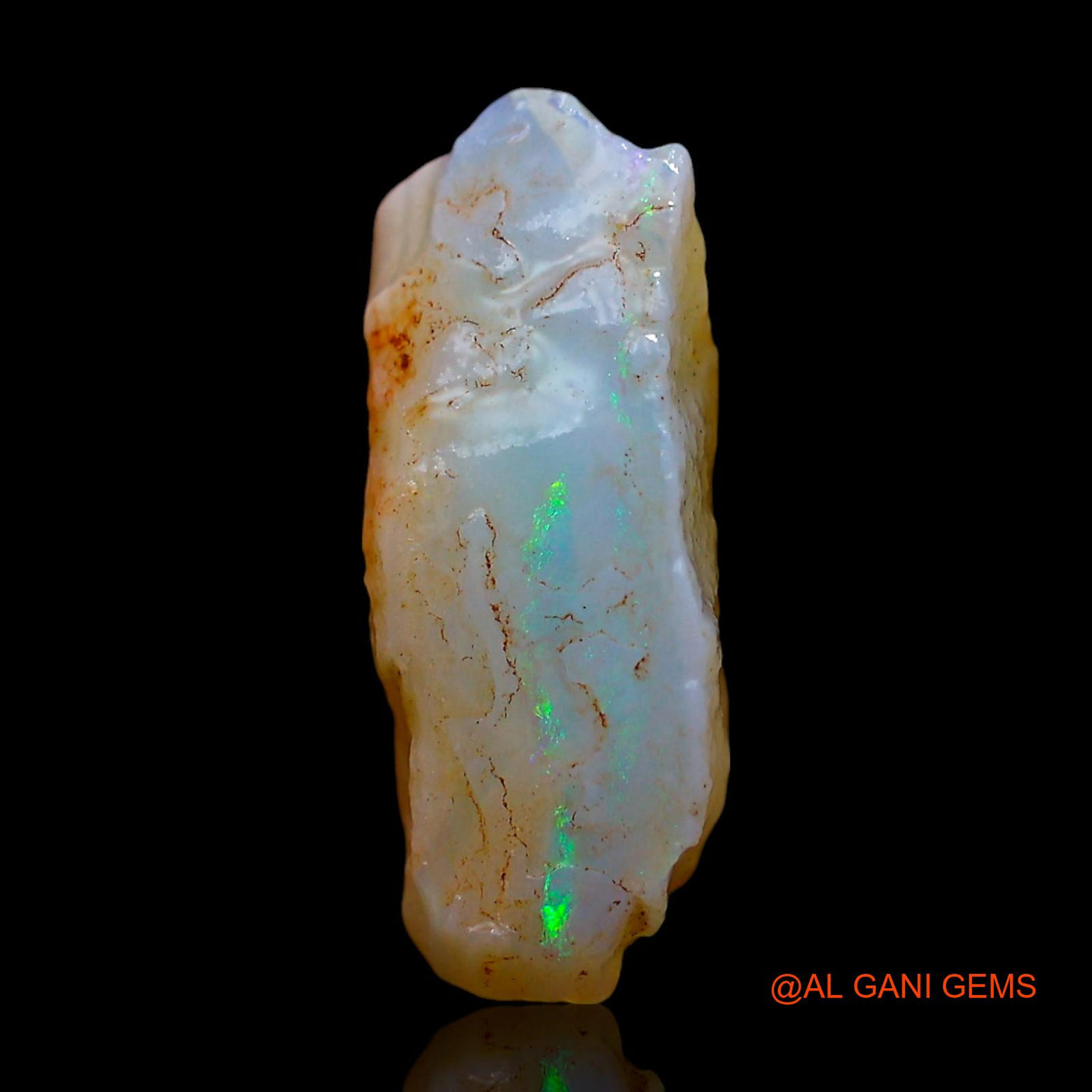 Natural Untreated Fire Opal Loose Gemstone Fancy Rough From Australia 4.00 Cts 15x6x6 mm RF-297