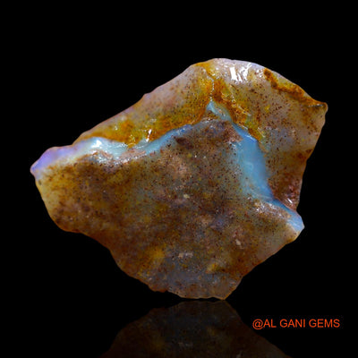 5.00 Cts Natural Australian Fire Opal Loose Gemstone Fancy Rough 23x17x3 mm RF-2
