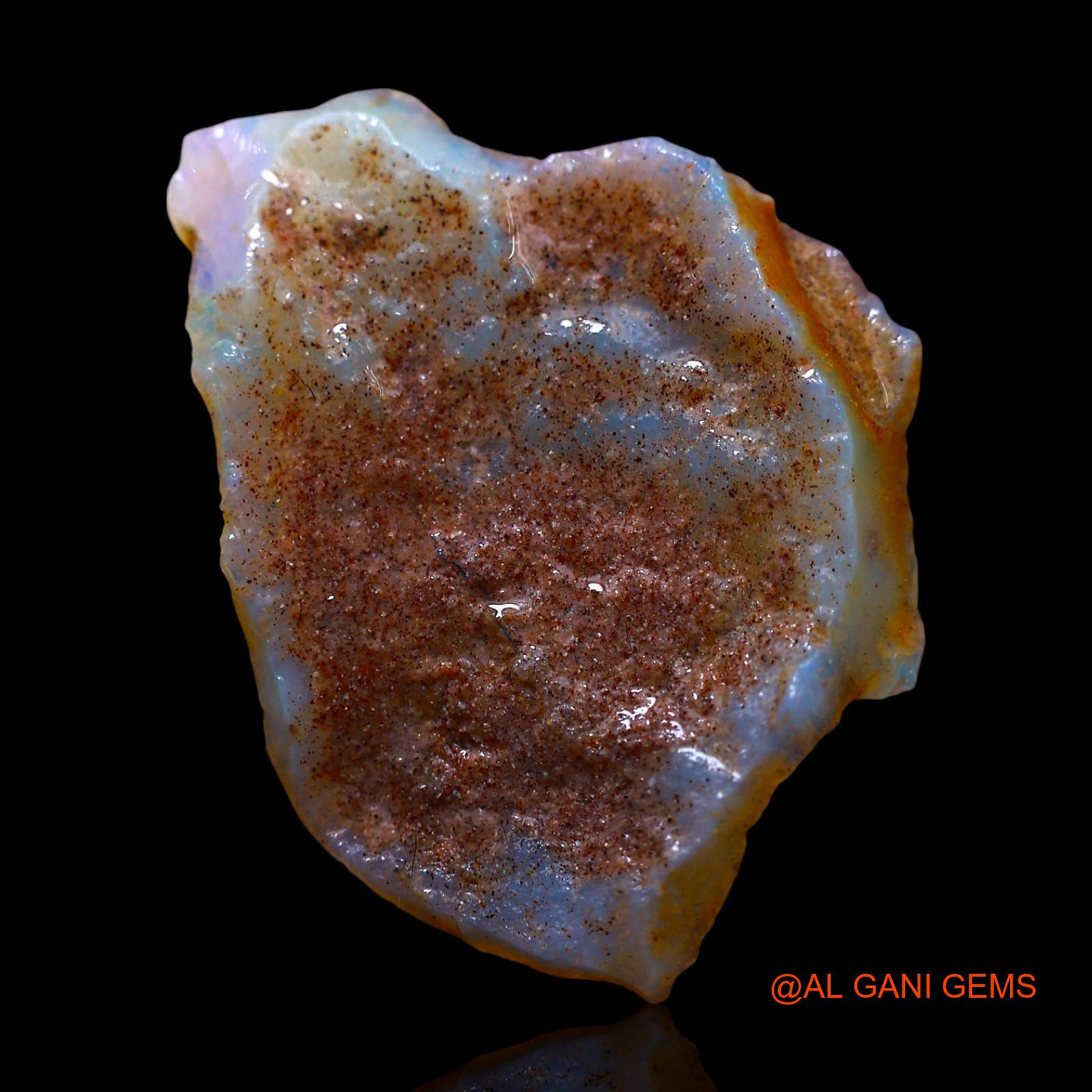 5.00 Cts Natural Australian Fire Opal Loose Gemstone Fancy Rough 23x17x3 mm RF-2