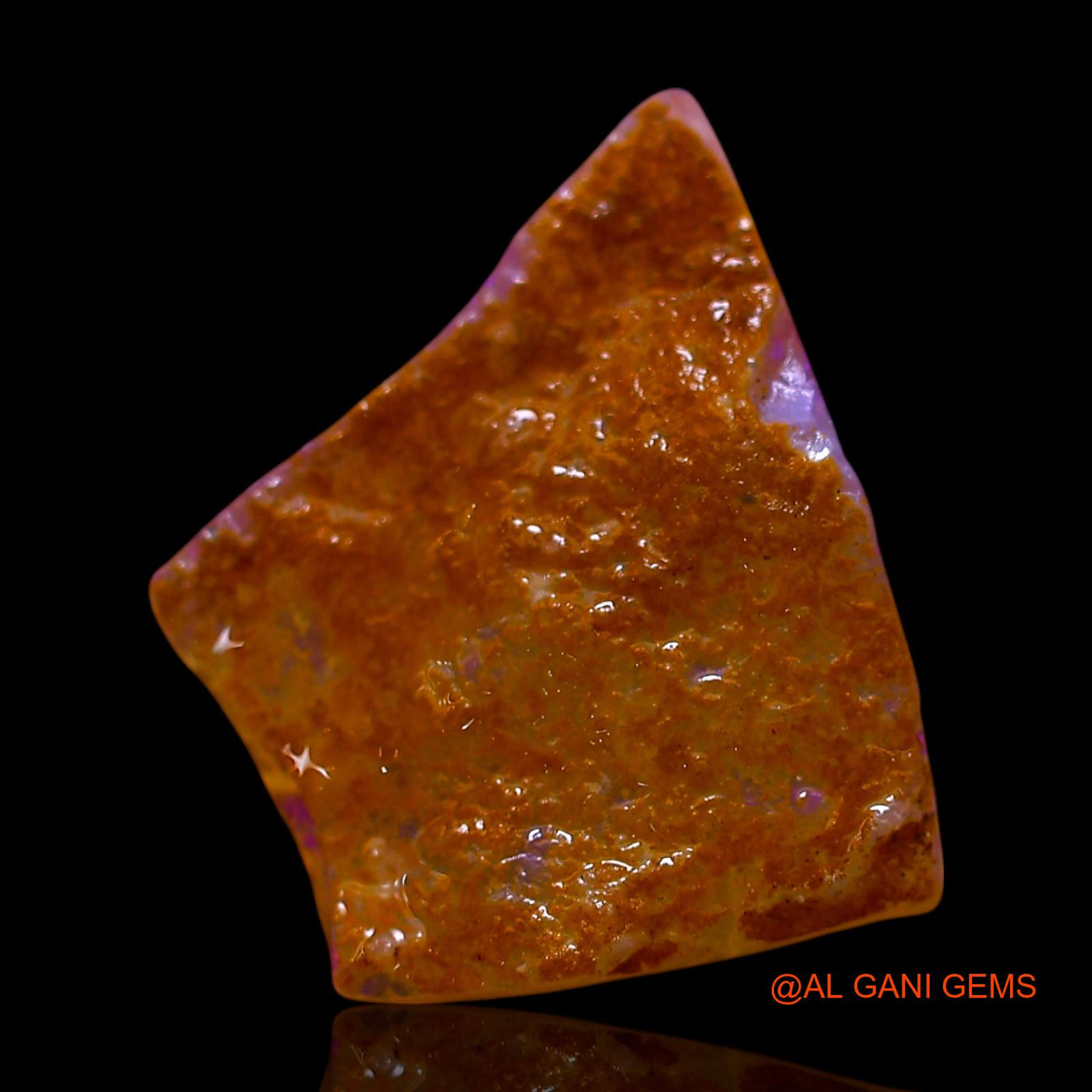 Natural Untreated Fire Opal Loose Gemstone Fancy Rough From Australia 3.00 Cts 14x11x4 mm RF-302