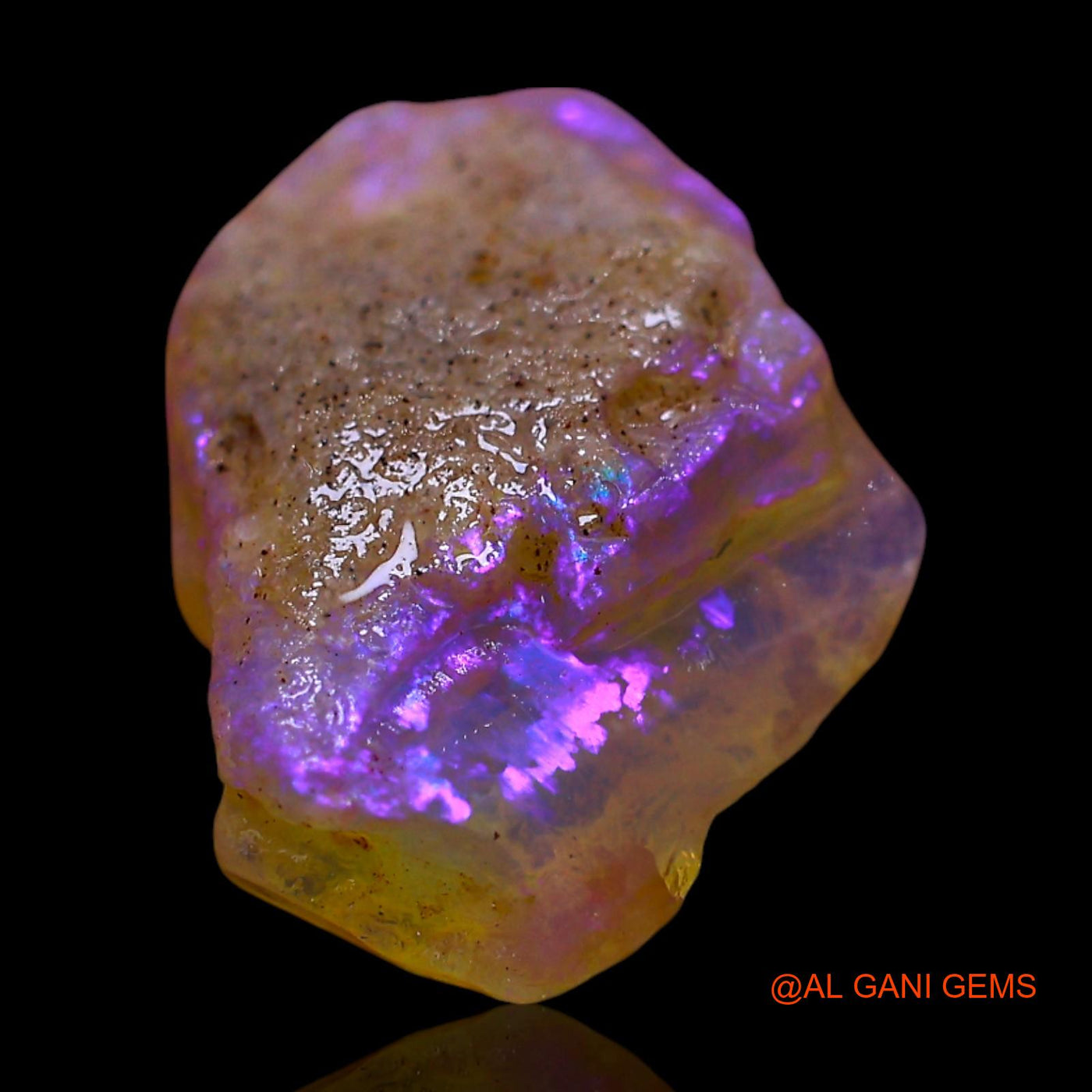 Natural Untreated Fire Opal Loose Gemstone Fancy Rough From Australia 4.00 Cts 16x12x5 mm RF-306