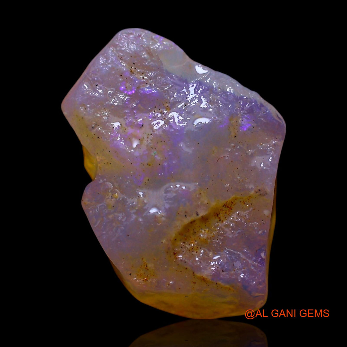 Natural Untreated Fire Opal Loose Gemstone Fancy Rough From Australia 4.00 Cts 16x12x5 mm RF-306