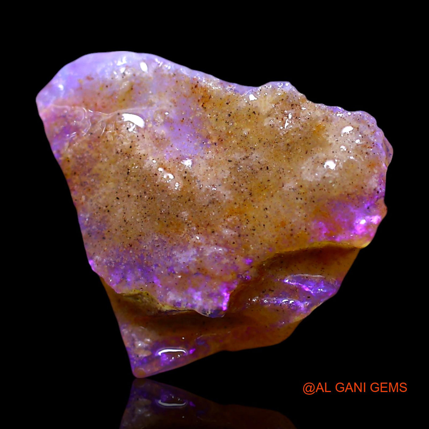 Natural Untreated Fire Opal Loose Gemstone Fancy Rough From Australia 3.00 Cts 13x12x4 mm RF-308