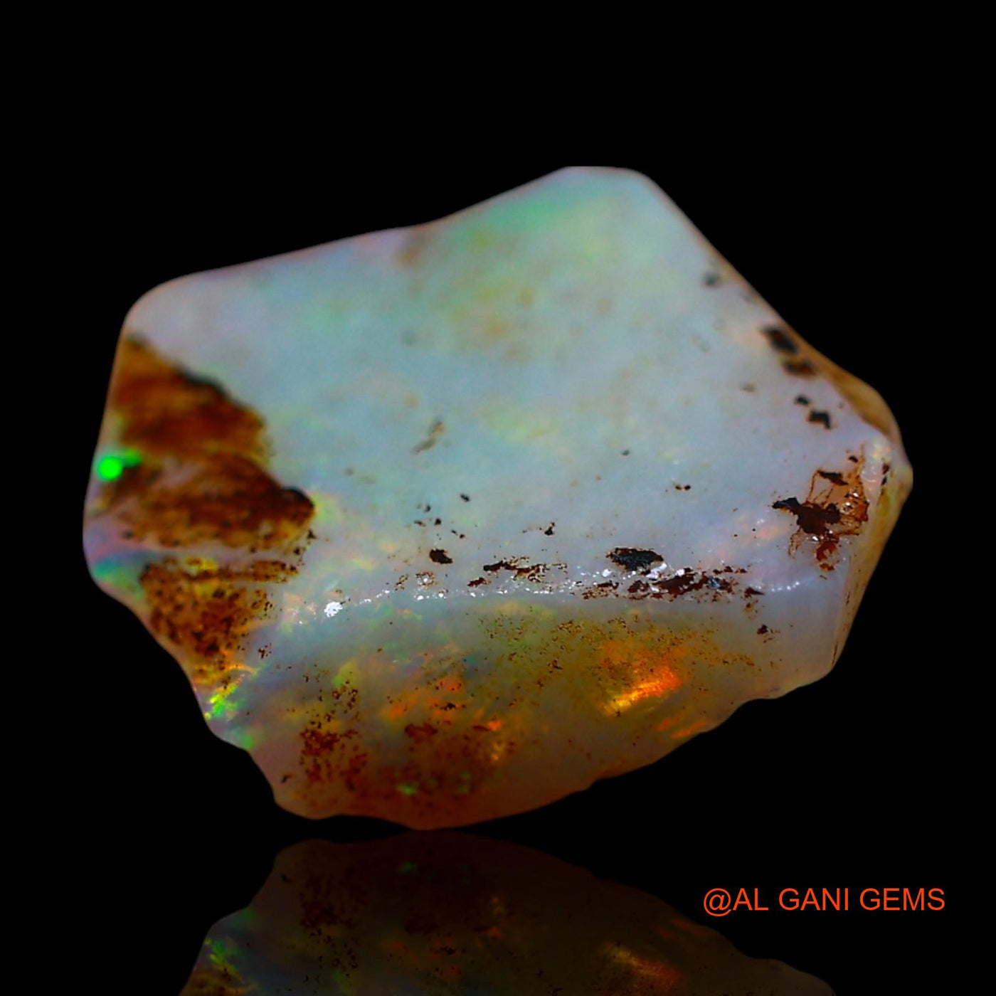 4.00 Cts Natural Australian Fire Opal Loose Gemstone Fancy Rough 12x11x4 mm RF-354