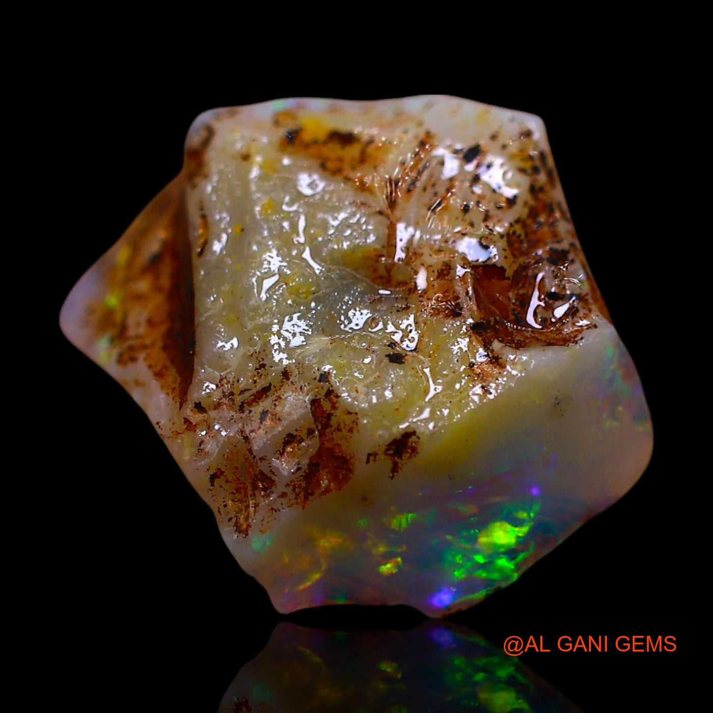 4.00 Cts Natural Australian Fire Opal Loose Gemstone Fancy Rough 12x11x4 mm RF-354