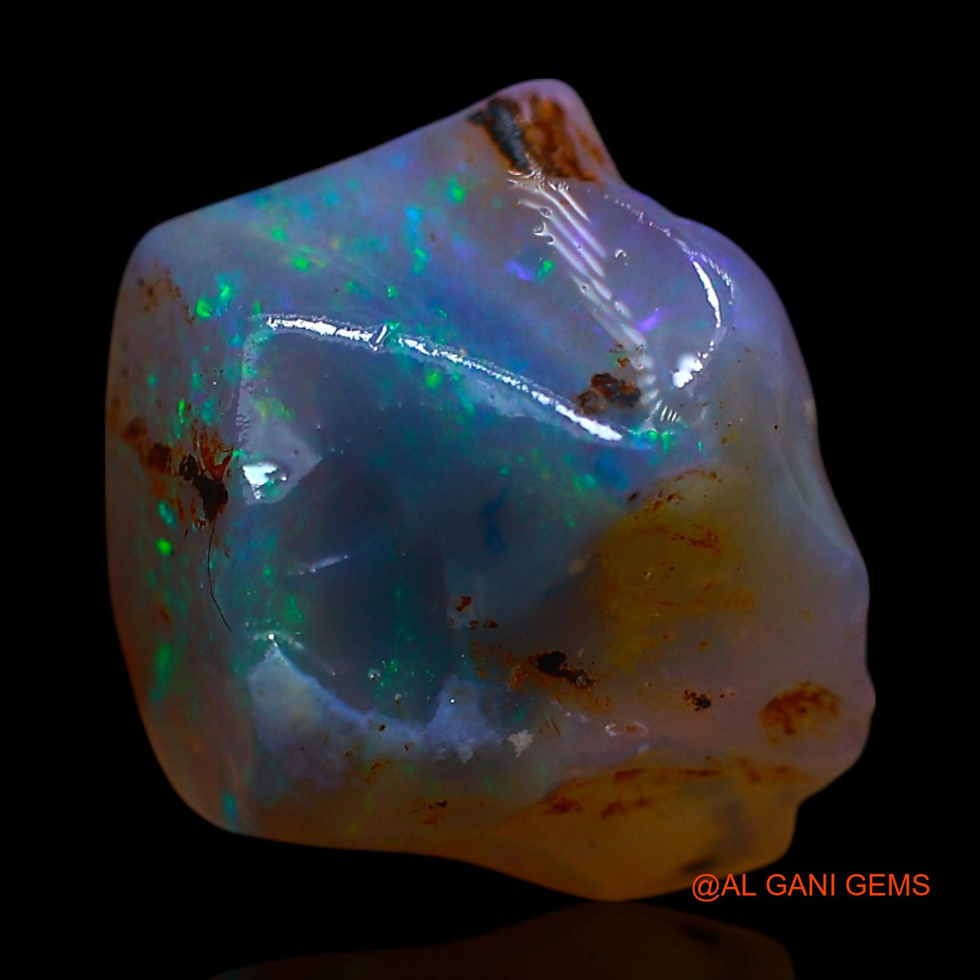 Natural Untreated Fire Opal Loose Gemstone Fancy Rough From Australia 4.00 Cts 12x10x6 mm RF-355