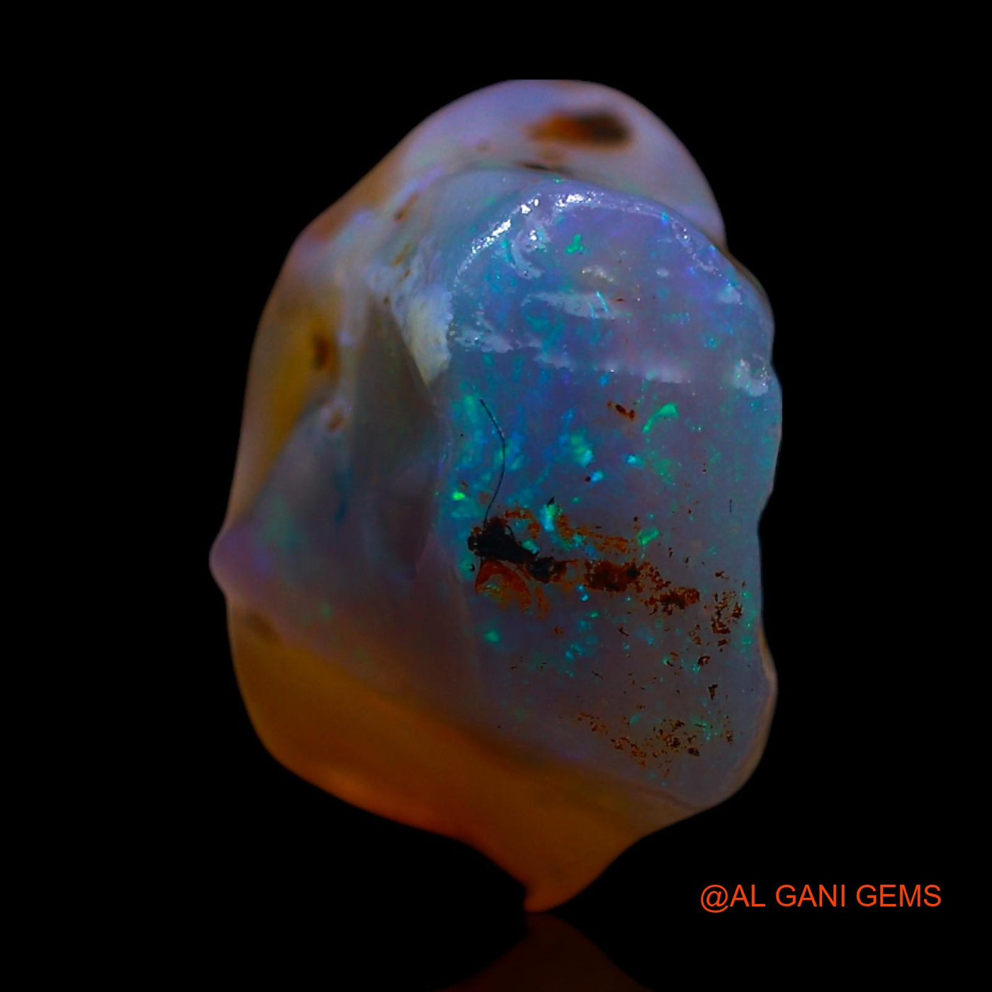 Natural Untreated Fire Opal Loose Gemstone Fancy Rough From Australia 4.00 Cts 12x10x6 mm RF-355