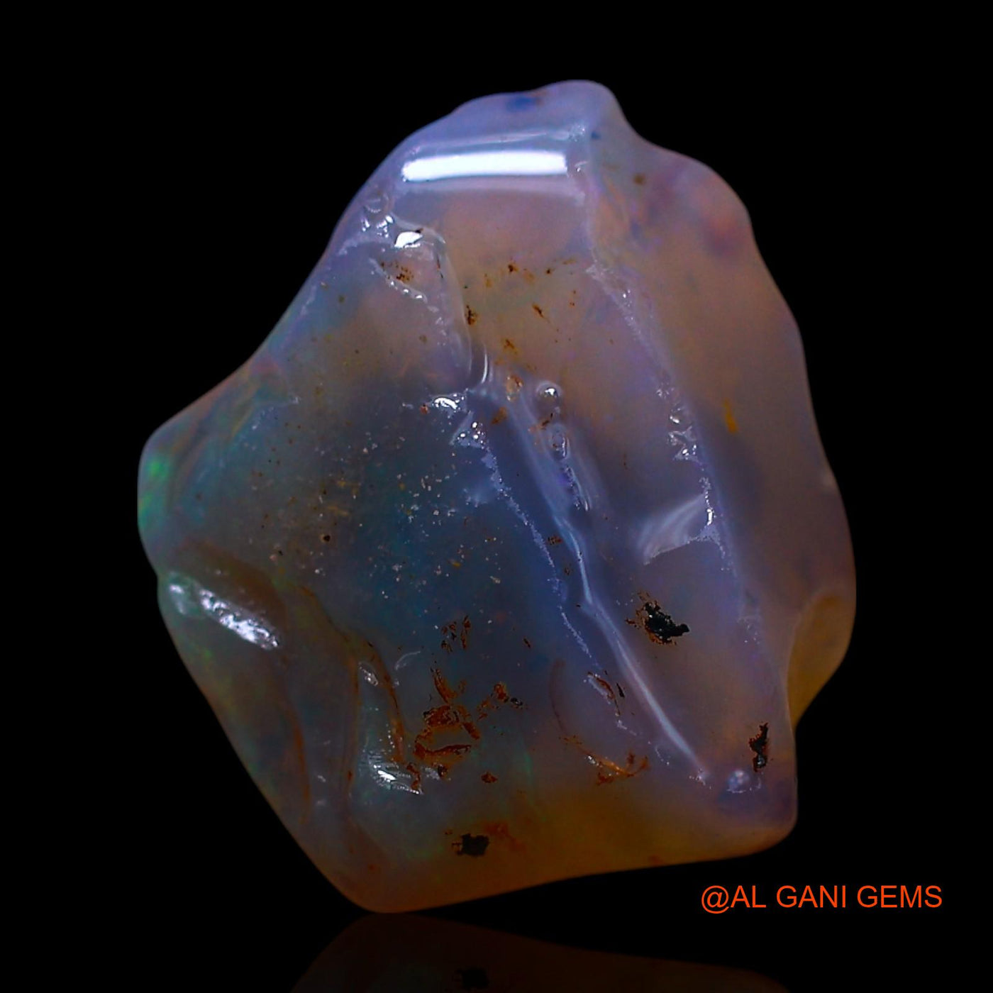 Natural Untreated Fire Opal Loose Gemstone Fancy Rough From Australia 4.00 Cts 12x10x6 mm RF-355