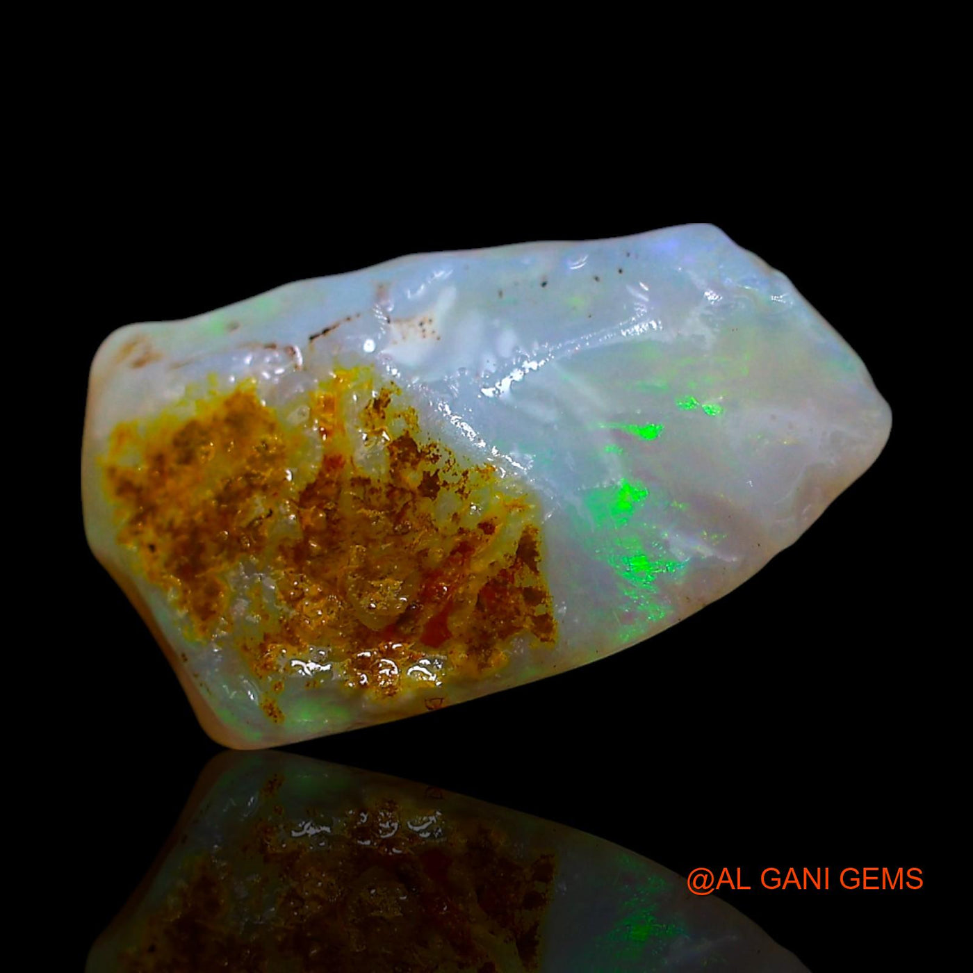 Natural Untreated Fire Opal Loose Gemstone Fancy Rough From Australia 4.00 Cts 14x8x6 mm RF-358