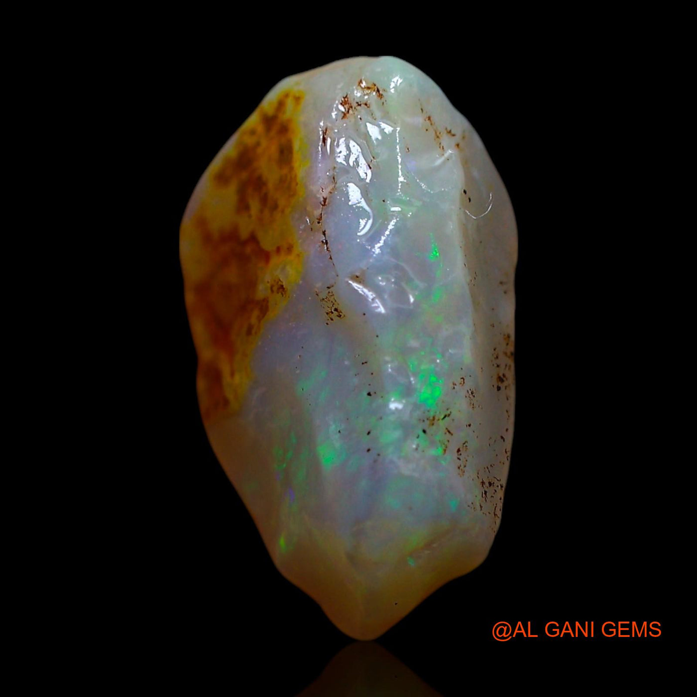 Natural Untreated Fire Opal Loose Gemstone Fancy Rough From Australia 4.00 Cts 14x8x6 mm RF-358
