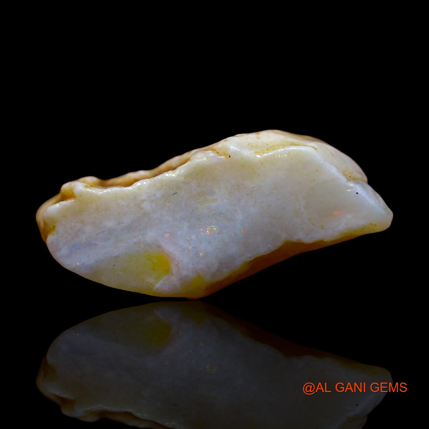Natural Untreated Fire Opal Loose Gemstone Fancy Rough From Australia 6.00 Cts 18x10x7 mm RF-35