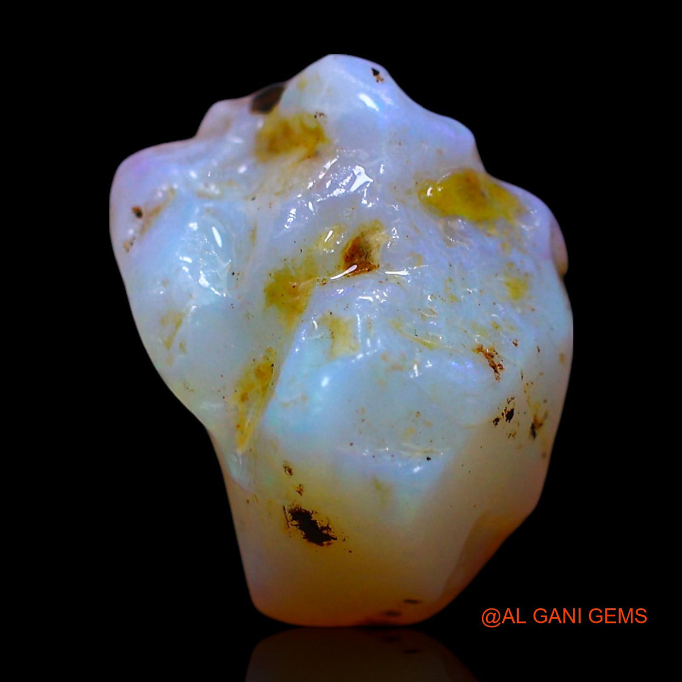 Natural Untreated Fire Opal Loose Gemstone Fancy Rough From Australia 5.00 Cts 13x10x7 mm RF-360