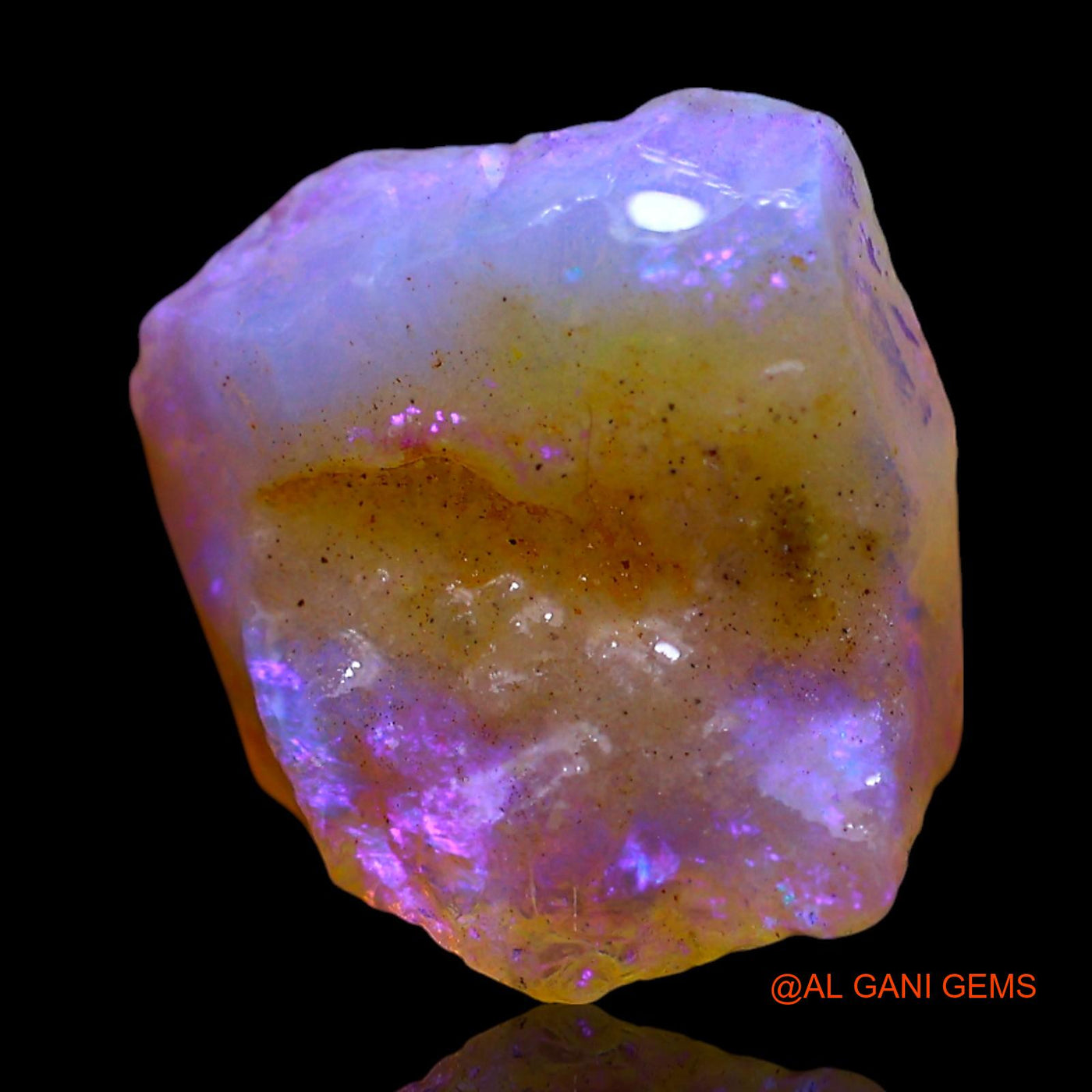 Natural Fire Opal Gemstone 2.80 Cts Loose Fancy Rough From Australia 12x12x5 mm RF-366