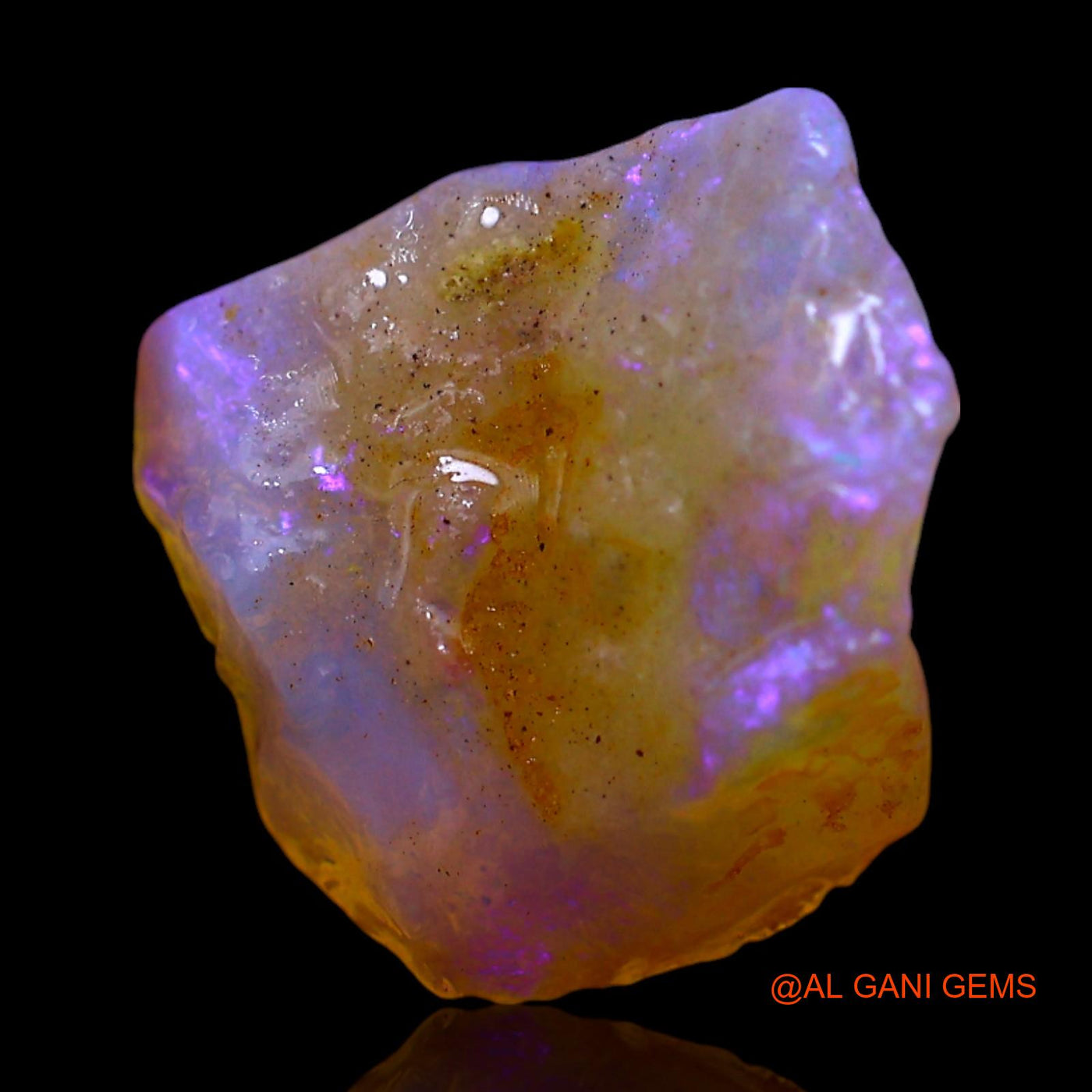 Natural Fire Opal Gemstone 2.80 Cts Loose Fancy Rough From Australia 12x12x5 mm RF-366