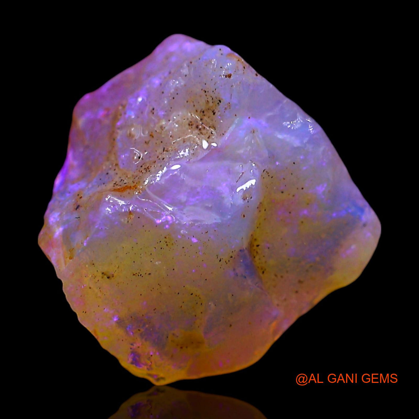Natural Fire Opal Gemstone 2.80 Cts Loose Fancy Rough From Australia 12x12x5 mm RF-366