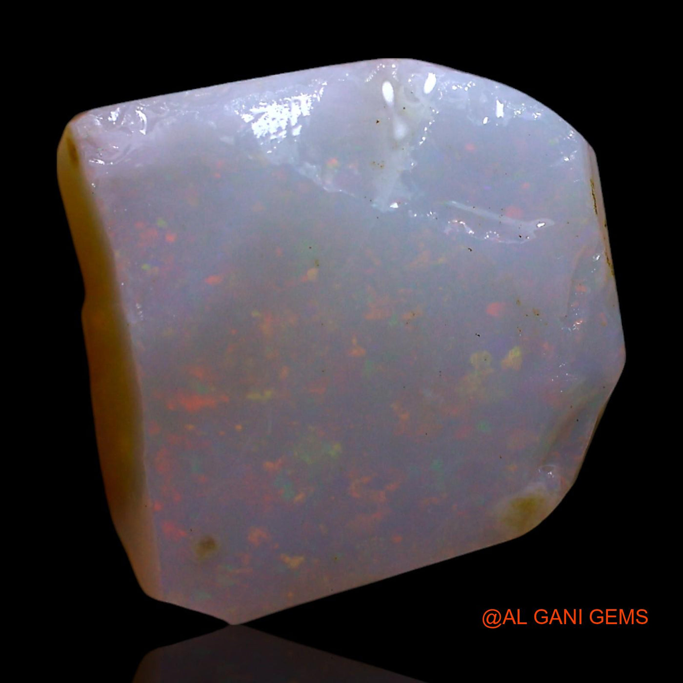 Natural Untreated Fire Opal Loose Gemstone Fancy Rough From Australia 3.80 Cts 11x10x4 mm RF-372