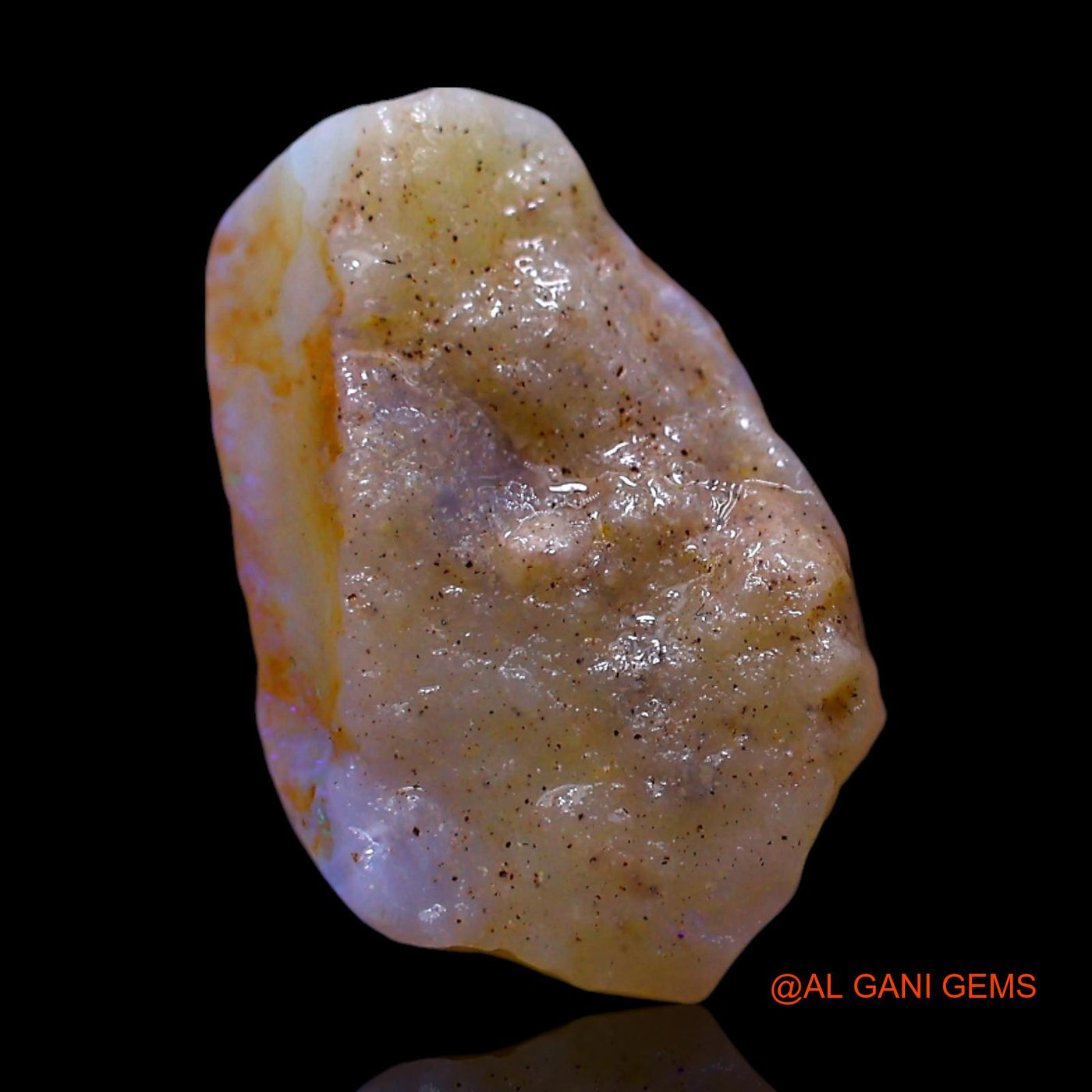 Natural Untreated Fire Opal Loose Gemstone Fancy Rough From Australia 3.50 Cts 12x9x7 mm RF-386