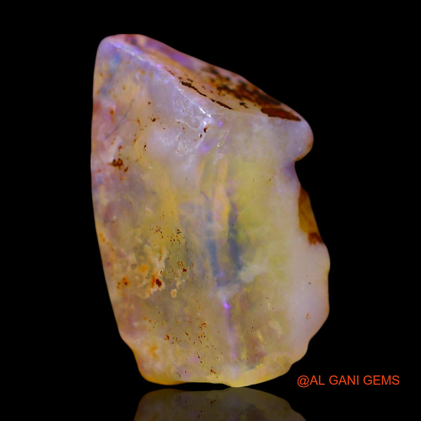 Natural Untreated Fire Opal Loose Gemstone Fancy Rough From Australia 5.00 Cts 16x10x7 mm RF-392