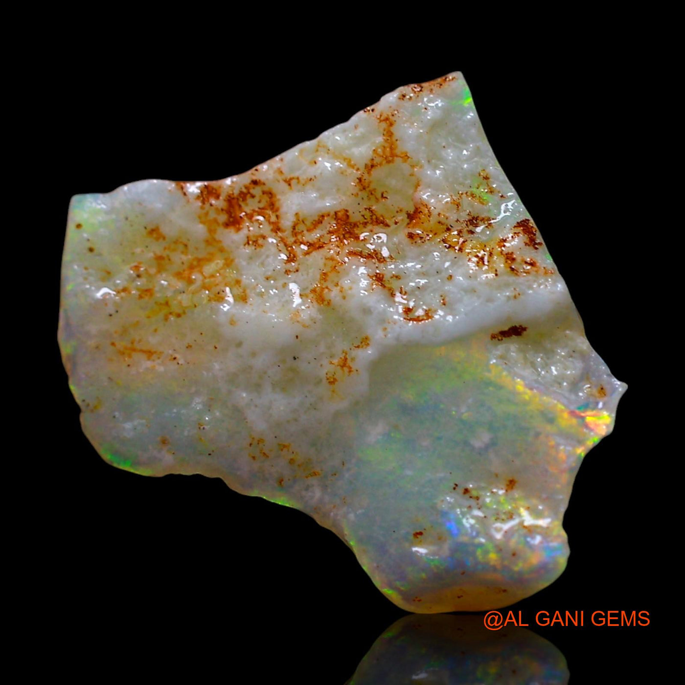 2.00 Cts Natural Australian Fire Opal Loose Gemstone Fancy Rough 14x13x2 mm RF-394