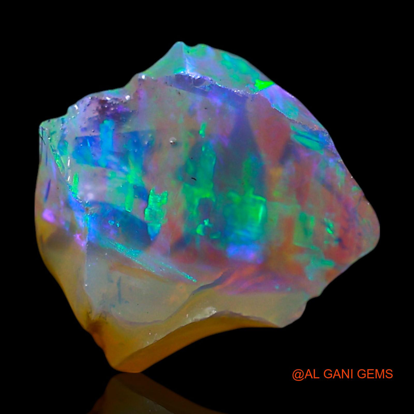 Natural Untreated Fire Opal Loose Gemstone Fancy Rough From Australia 2.00 Cts 9x8x5 mm RF-399