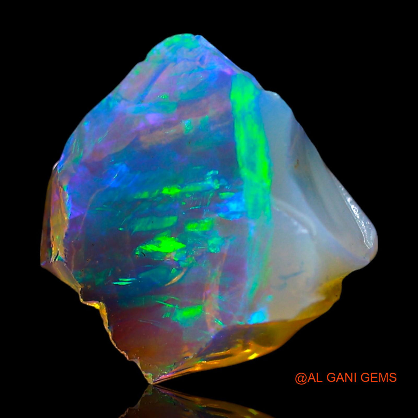 Natural Untreated Fire Opal Loose Gemstone Fancy Rough From Australia 2.00 Cts 9x8x5 mm RF-399