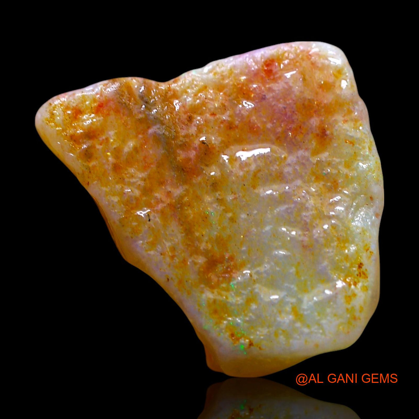 6.00 Cts Natural Australian Fire Opal Loose Gemstone Fancy Rough 13x13x5 mm RF-39