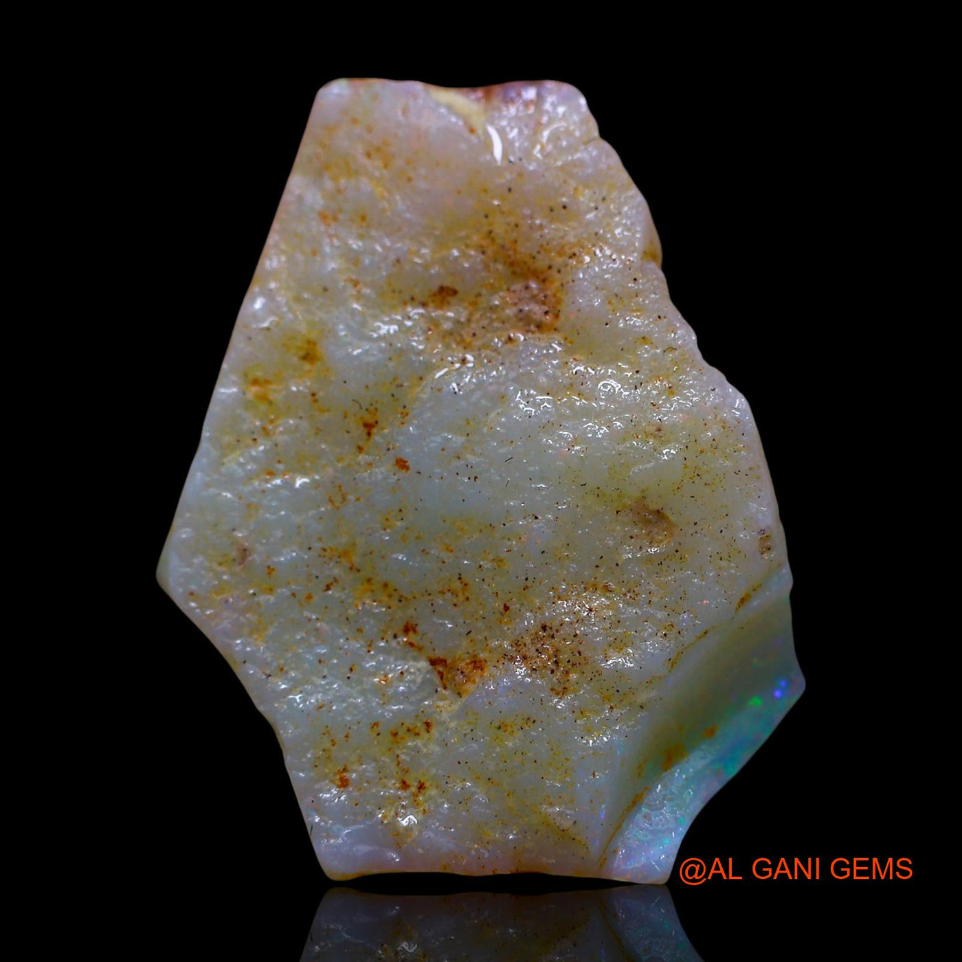 7.00 Cts Natural Australian Fire Opal Loose Gemstone Fancy Rough 22x17x3 mm RF-3