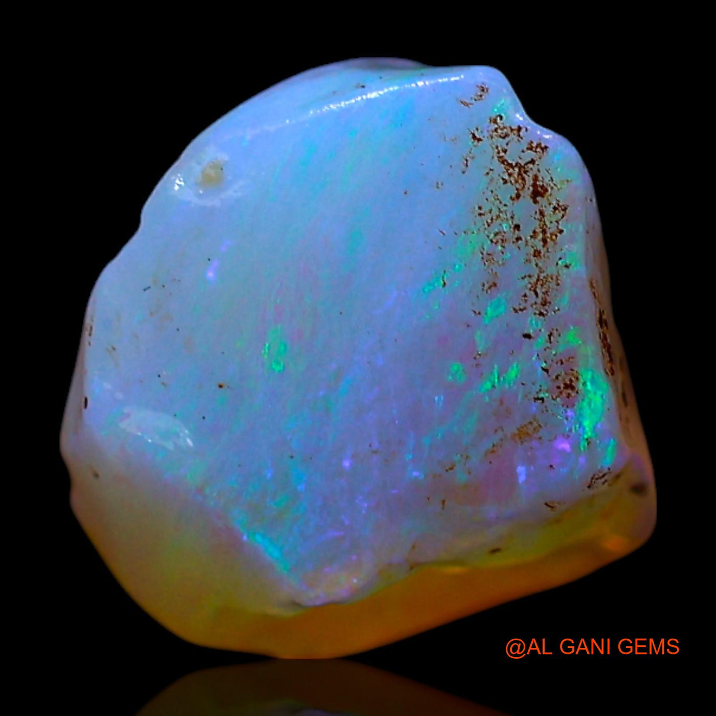 Natural Fire Opal Gemstone 2.50 Cts Loose Fancy Rough From Australia 8x7x7 mm RF-400