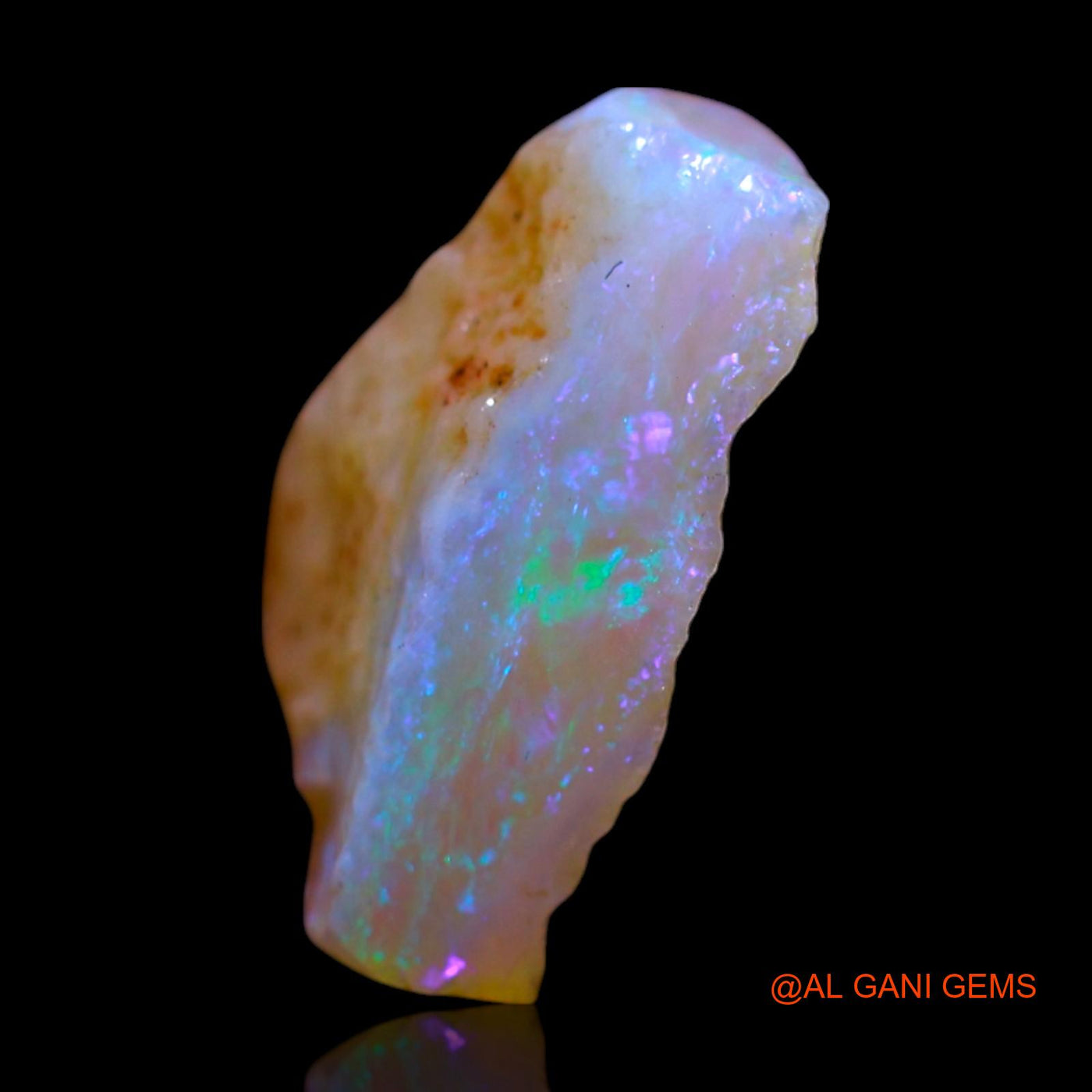 Natural Untreated Fire Opal Loose Gemstone Fancy Rough From Australia 5.00 Cts 16x10x5 mm RF-425