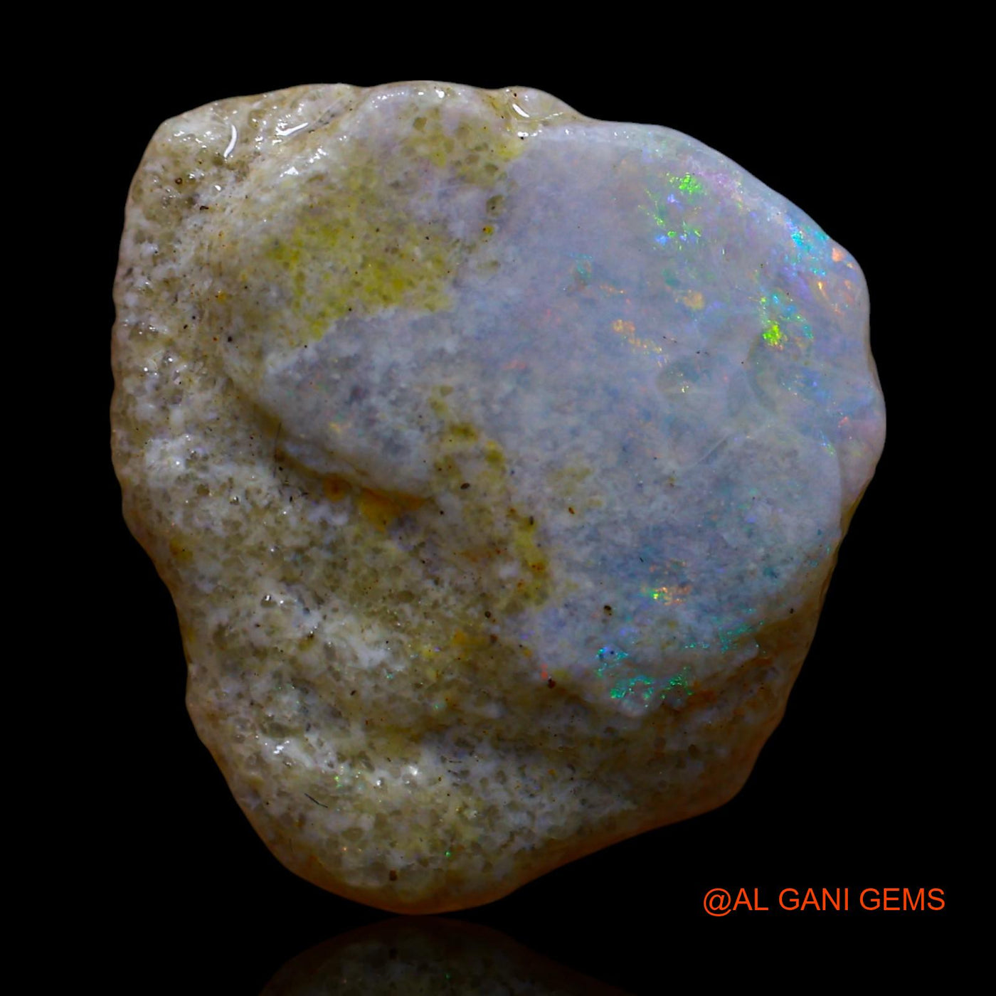 Natural Untreated Fire Opal Loose Gemstone Fancy Rough From Australia 5.00 Cts 16x15x3 mm RF-42