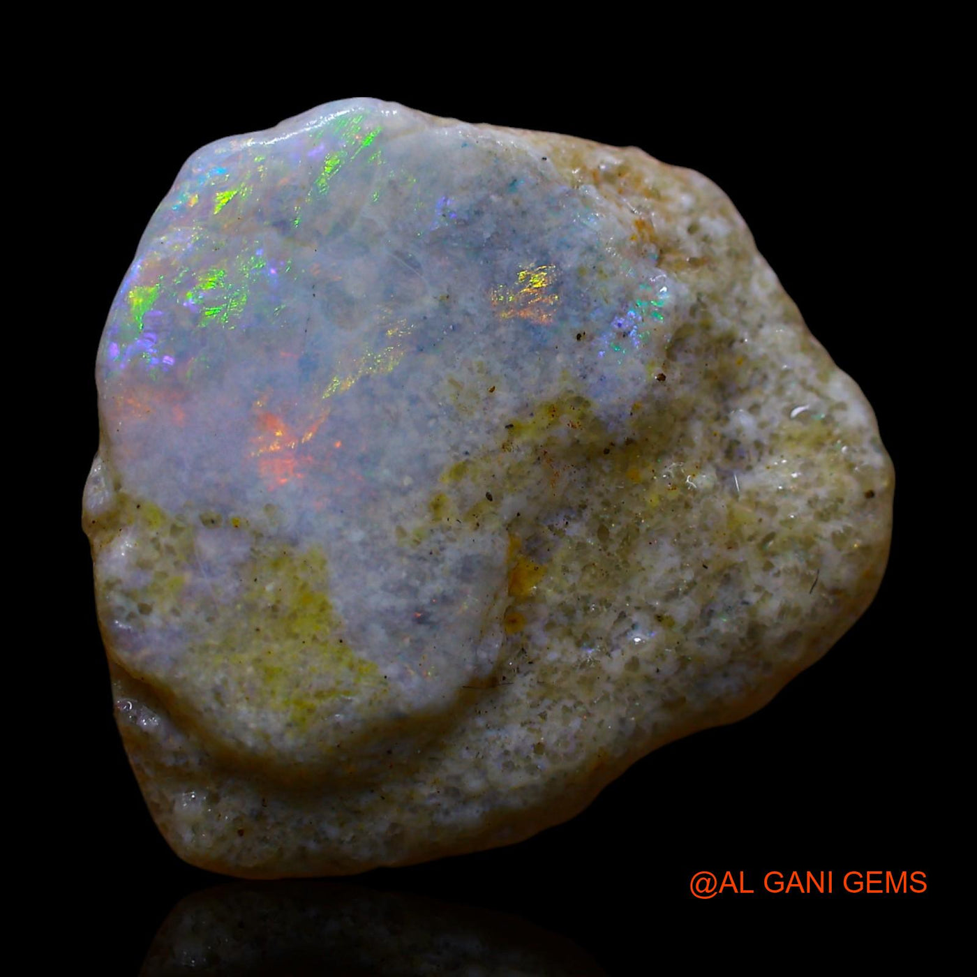Natural Untreated Fire Opal Loose Gemstone Fancy Rough From Australia 5.00 Cts 16x15x3 mm RF-42