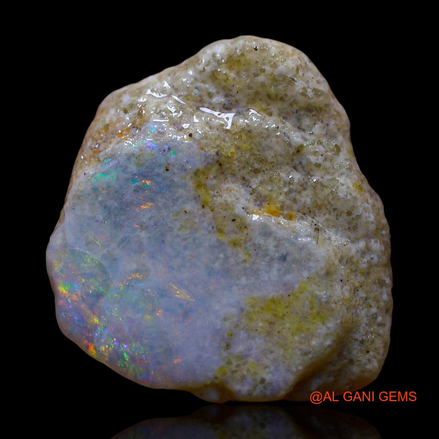 Natural Untreated Fire Opal Loose Gemstone Fancy Rough From Australia 5.00 Cts 16x15x3 mm RF-42
