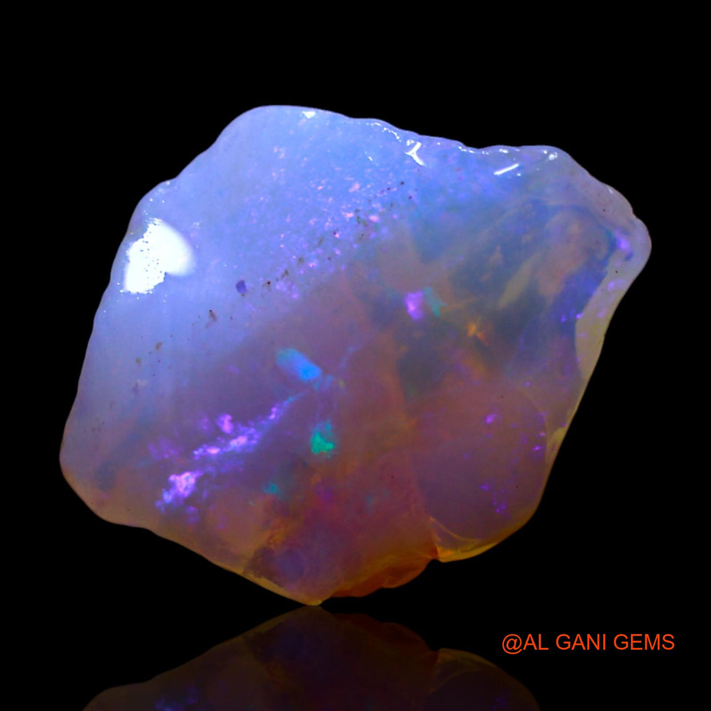 Natural Fire Opal Gemstone 4.00 Cts Loose Fancy Rough From Australia 15x12x4 mm RF-438