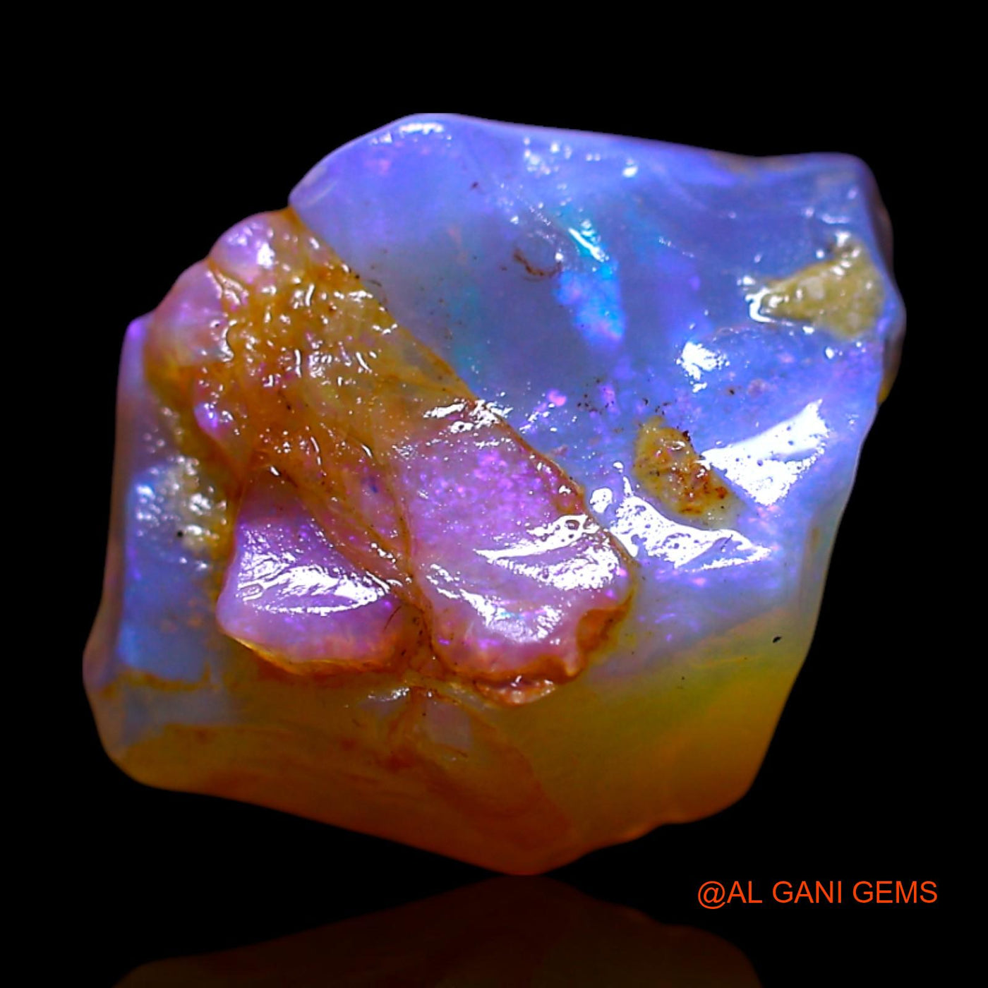 Natural Fire Opal Gemstone 4.00 Cts Loose Fancy Rough From Australia 15x12x4 mm RF-438