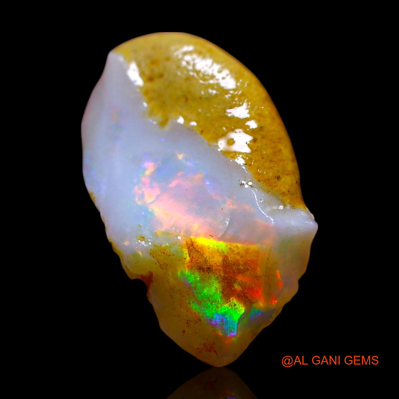 4.00 Cts Natural Australian Fire Opal Loose Gemstone Fancy Rough 15x9x7 mm RF-443