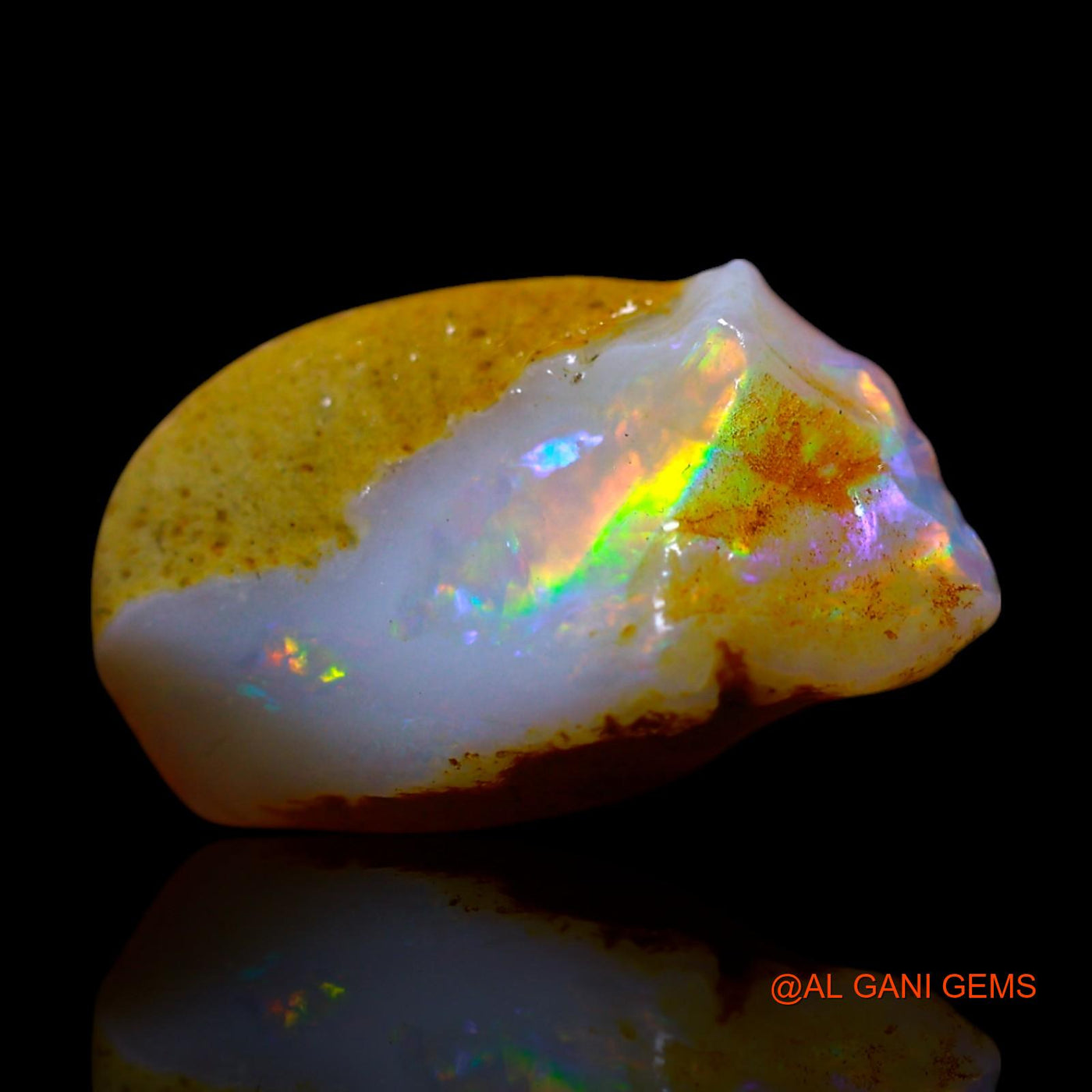 4.00 Cts Natural Australian Fire Opal Loose Gemstone Fancy Rough 15x9x7 mm RF-443