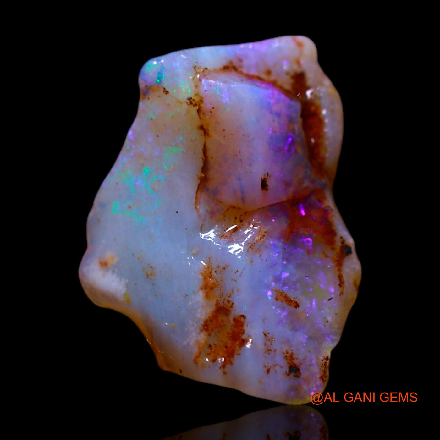 Natural Fire Opal Gemstone 3.00 Cts Loose Fancy Rough From Australia 15x11x5 mm RF-446