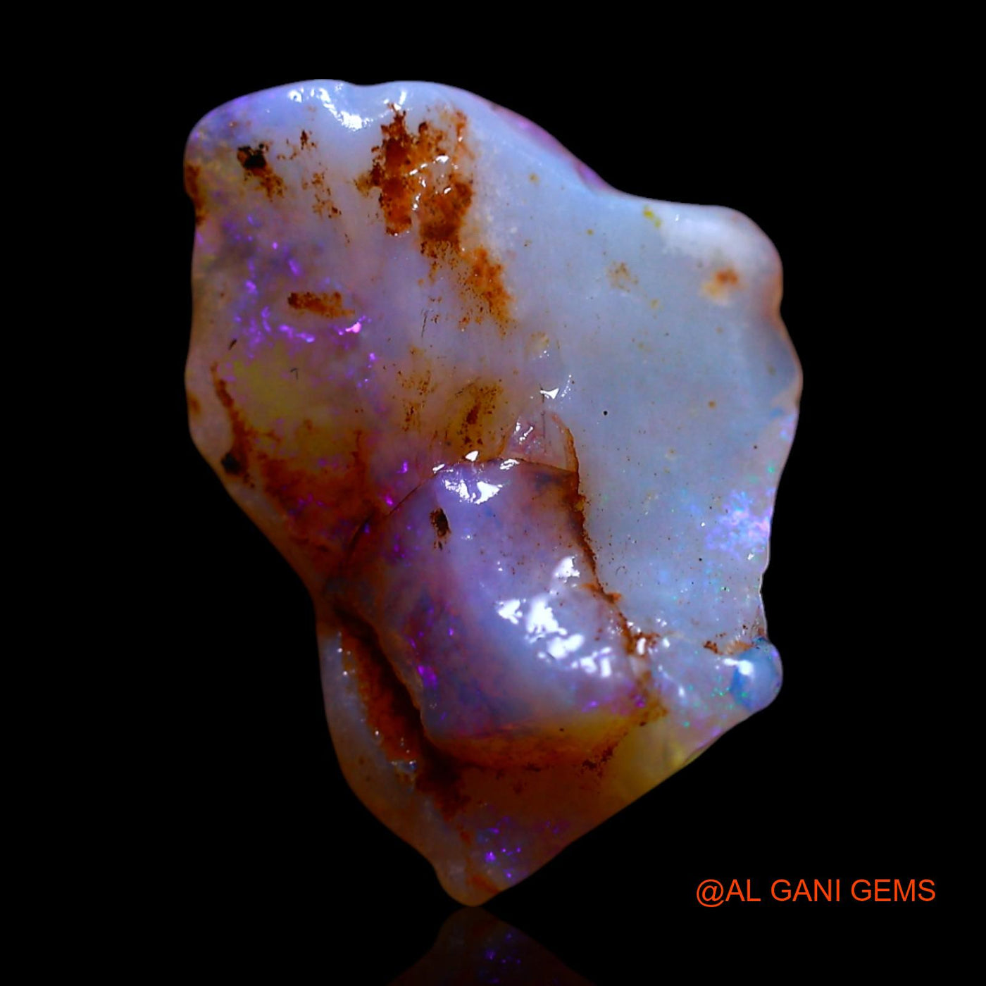Natural Fire Opal Gemstone 3.00 Cts Loose Fancy Rough From Australia 15x11x5 mm RF-446