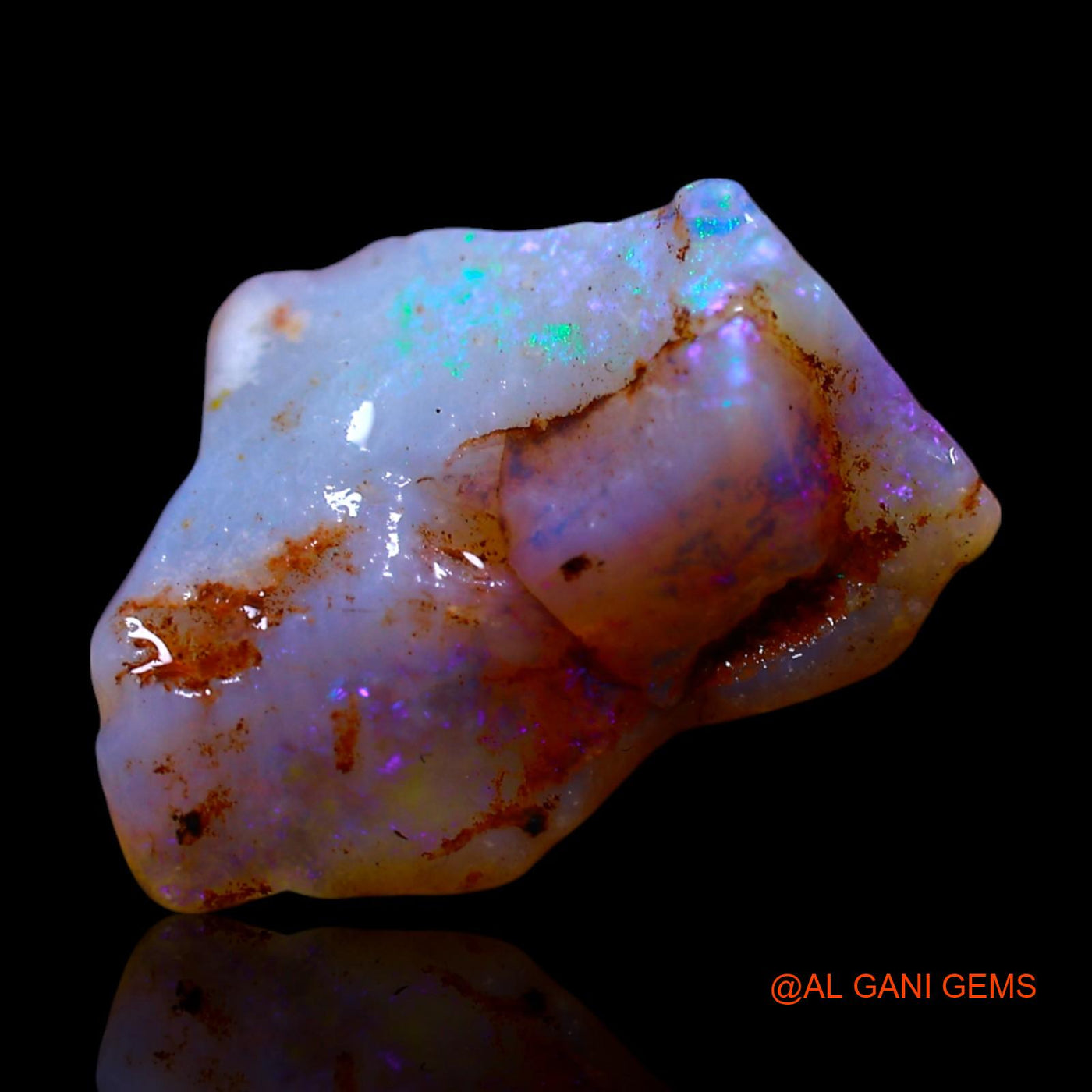 Natural Fire Opal Gemstone 3.00 Cts Loose Fancy Rough From Australia 15x11x5 mm RF-446