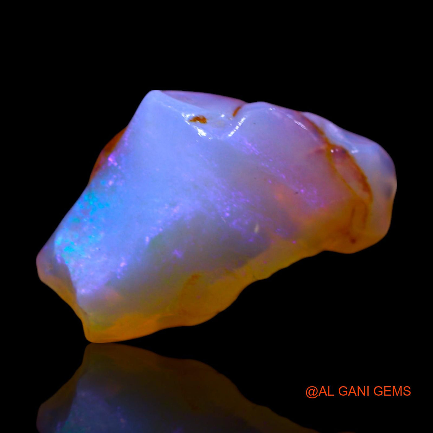 Natural Untreated Fire Opal Loose Gemstone Fancy Rough From Australia 4.00 Cts 15x9x6 mm RF-458