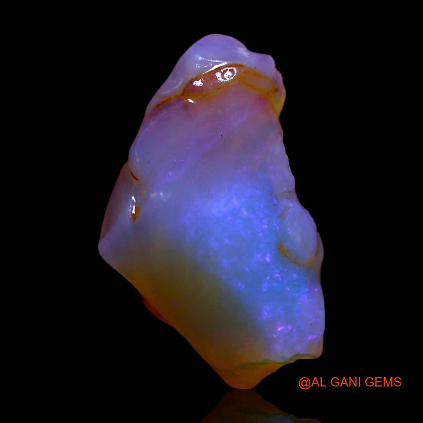 Natural Untreated Fire Opal Loose Gemstone Fancy Rough From Australia 4.00 Cts 15x9x6 mm RF-458