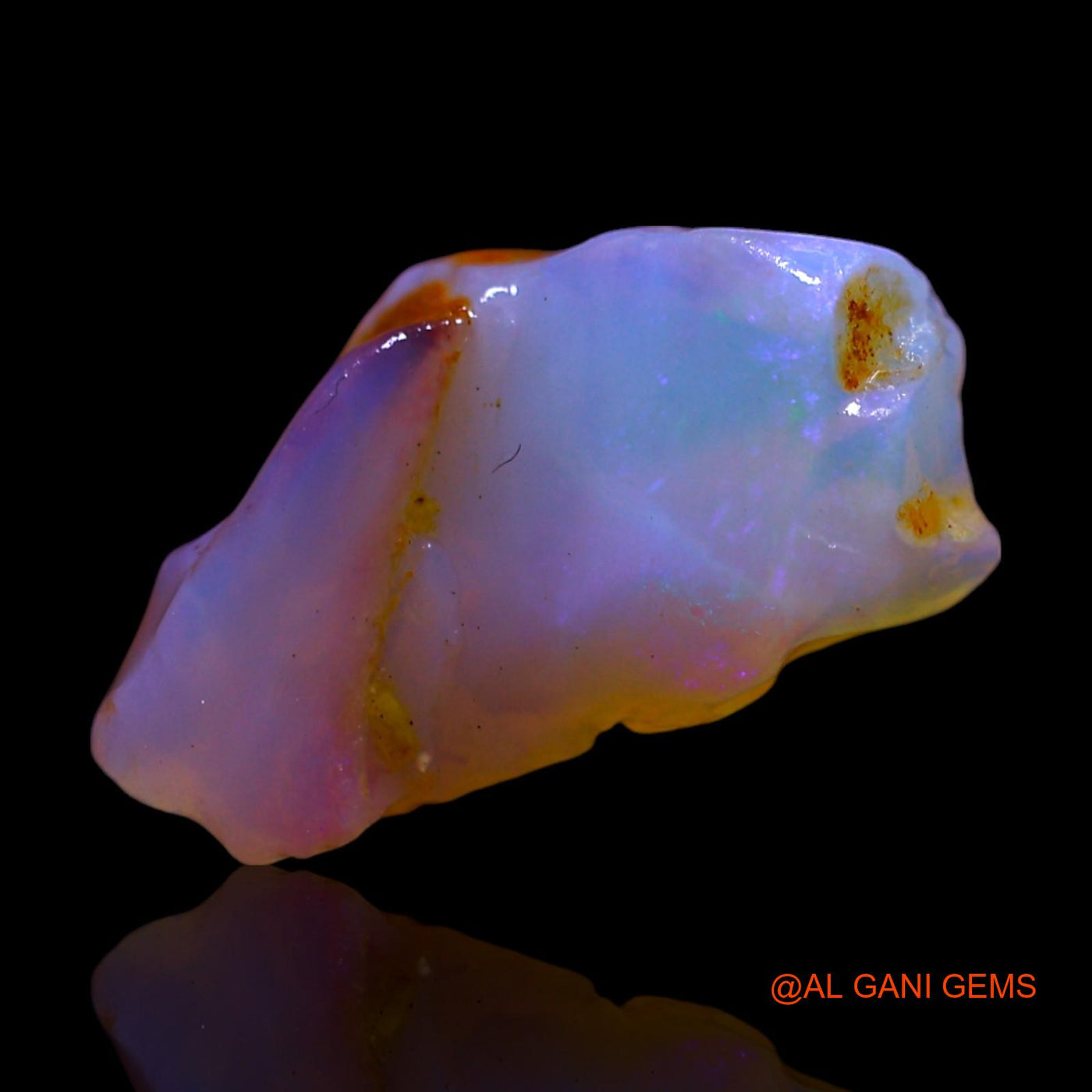 Natural Untreated Fire Opal Loose Gemstone Fancy Rough From Australia 4.00 Cts 15x9x6 mm RF-458