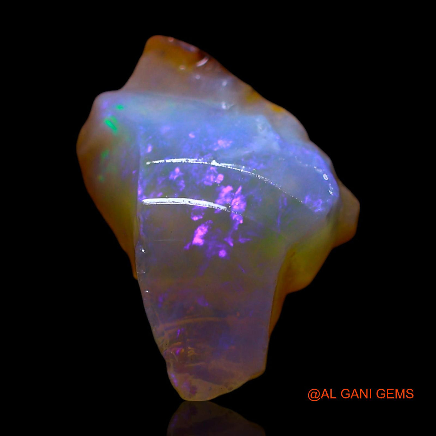 Natural Fire Opal Gemstone 3.00 Cts Loose Fancy Rough From Australia 16x12x5 mm RF-478