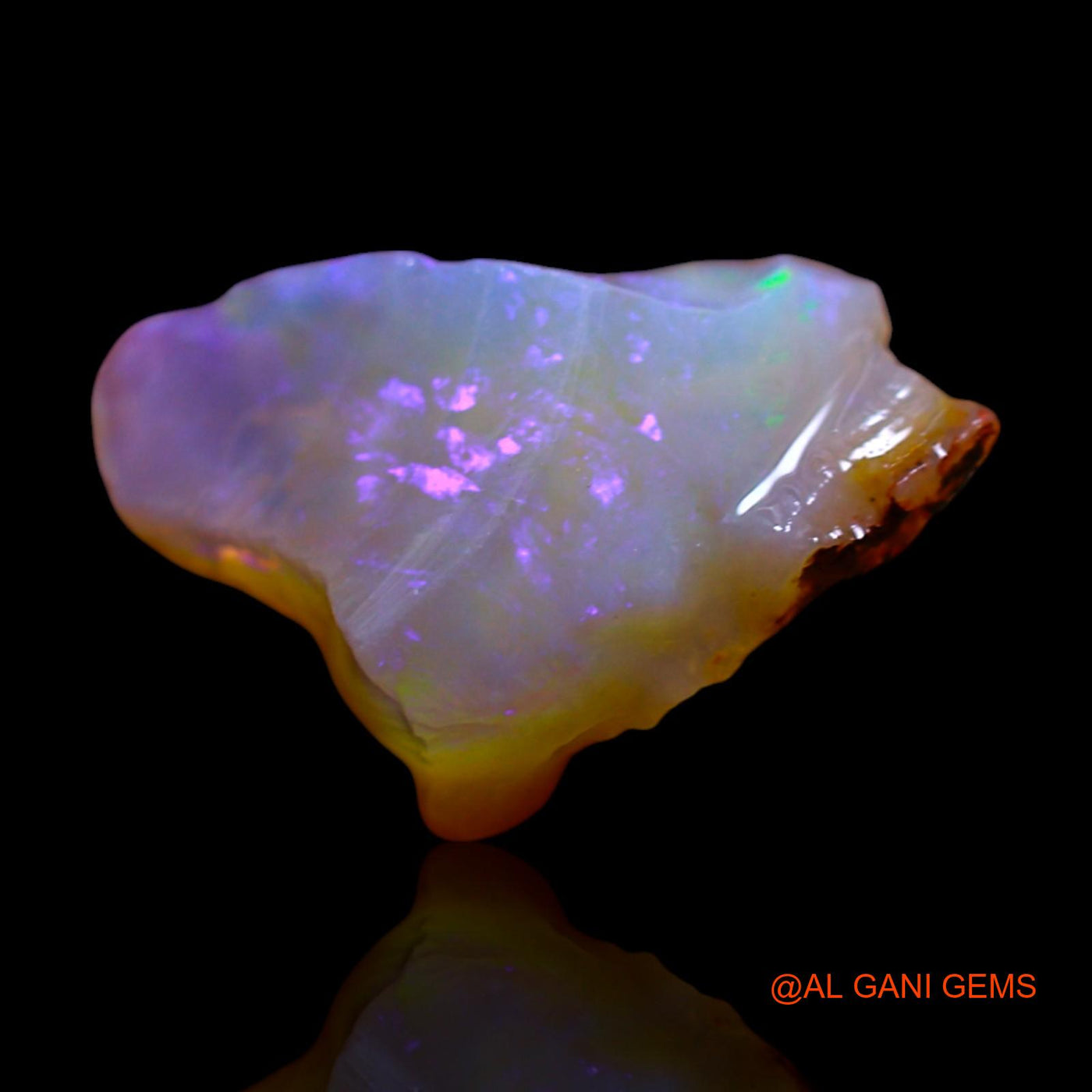 Natural Fire Opal Gemstone 3.00 Cts Loose Fancy Rough From Australia 16x12x5 mm RF-478