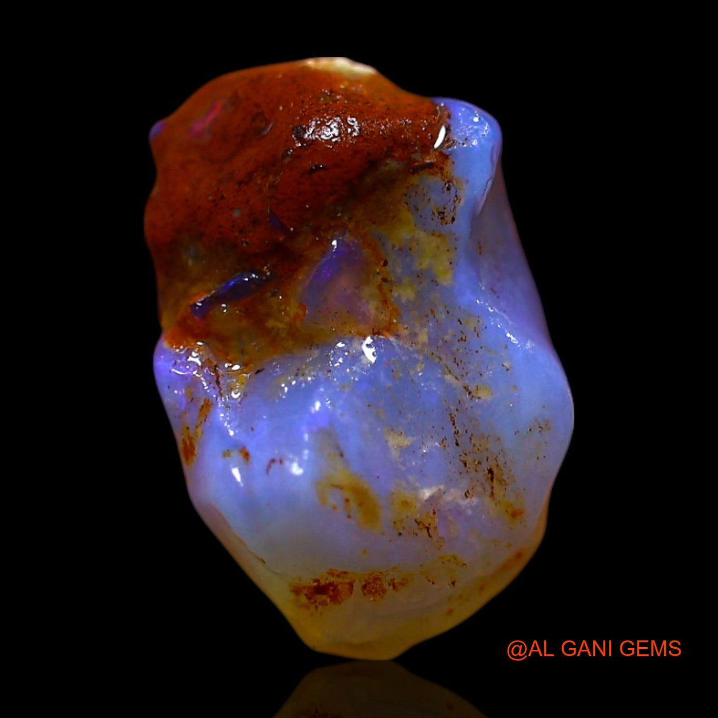 Natural Untreated Fire Opal Loose Gemstone Fancy Rough From Australia 6.00 Cts 12x9x8 mm RF-486