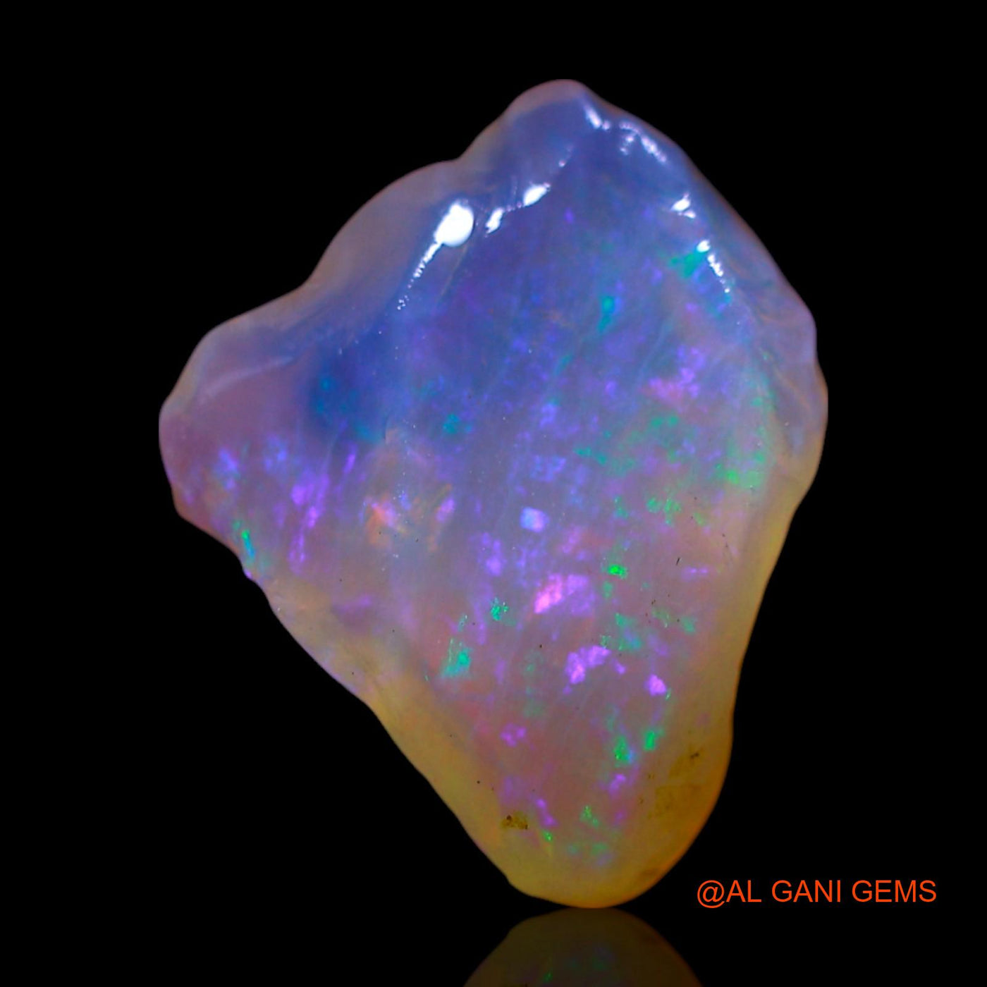 Natural Untreated Fire Opal Loose Gemstone Fancy Rough From Australia 3.00 Cts 14x11x6 mm RF-504