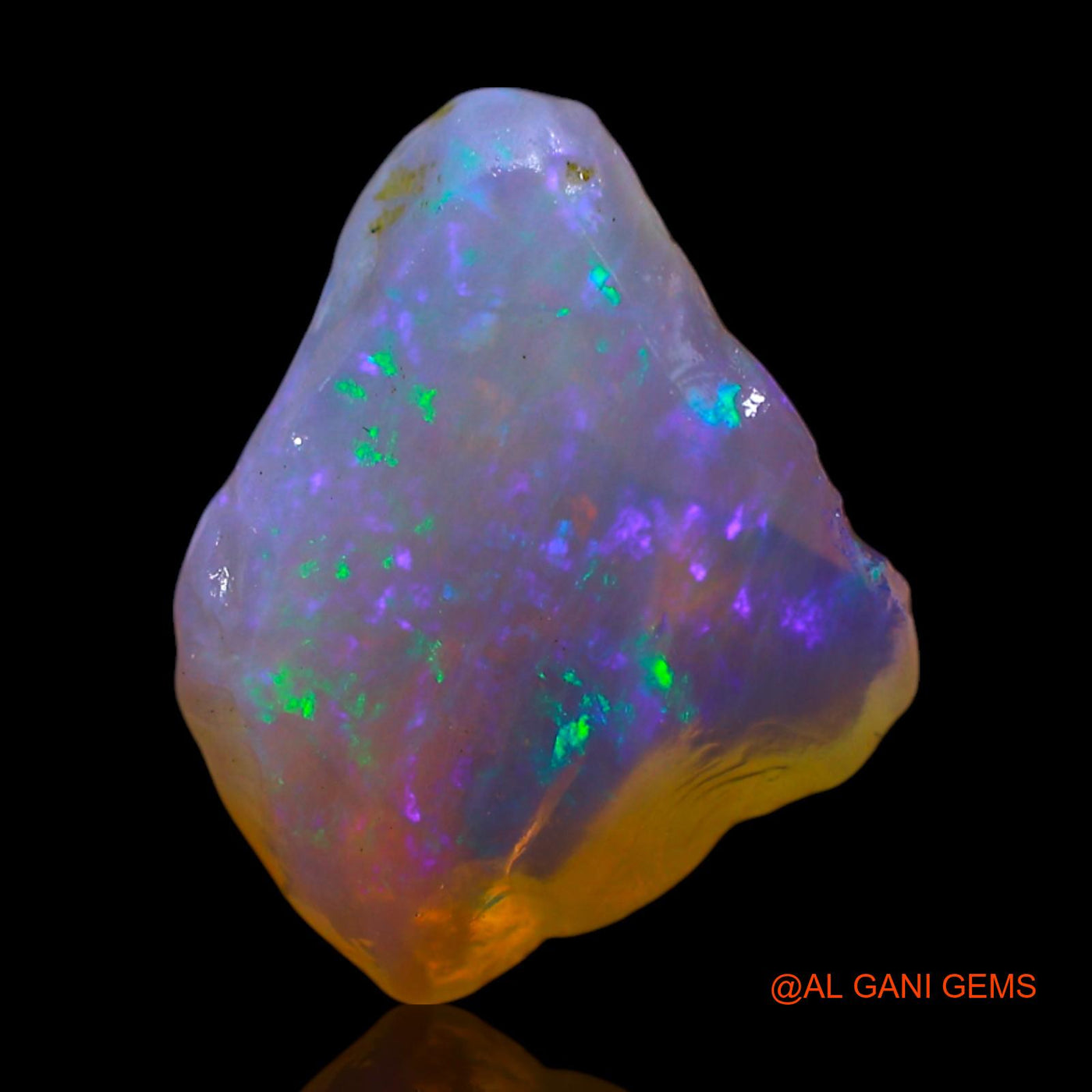 Natural Untreated Fire Opal Loose Gemstone Fancy Rough From Australia 3.00 Cts 14x11x6 mm RF-504