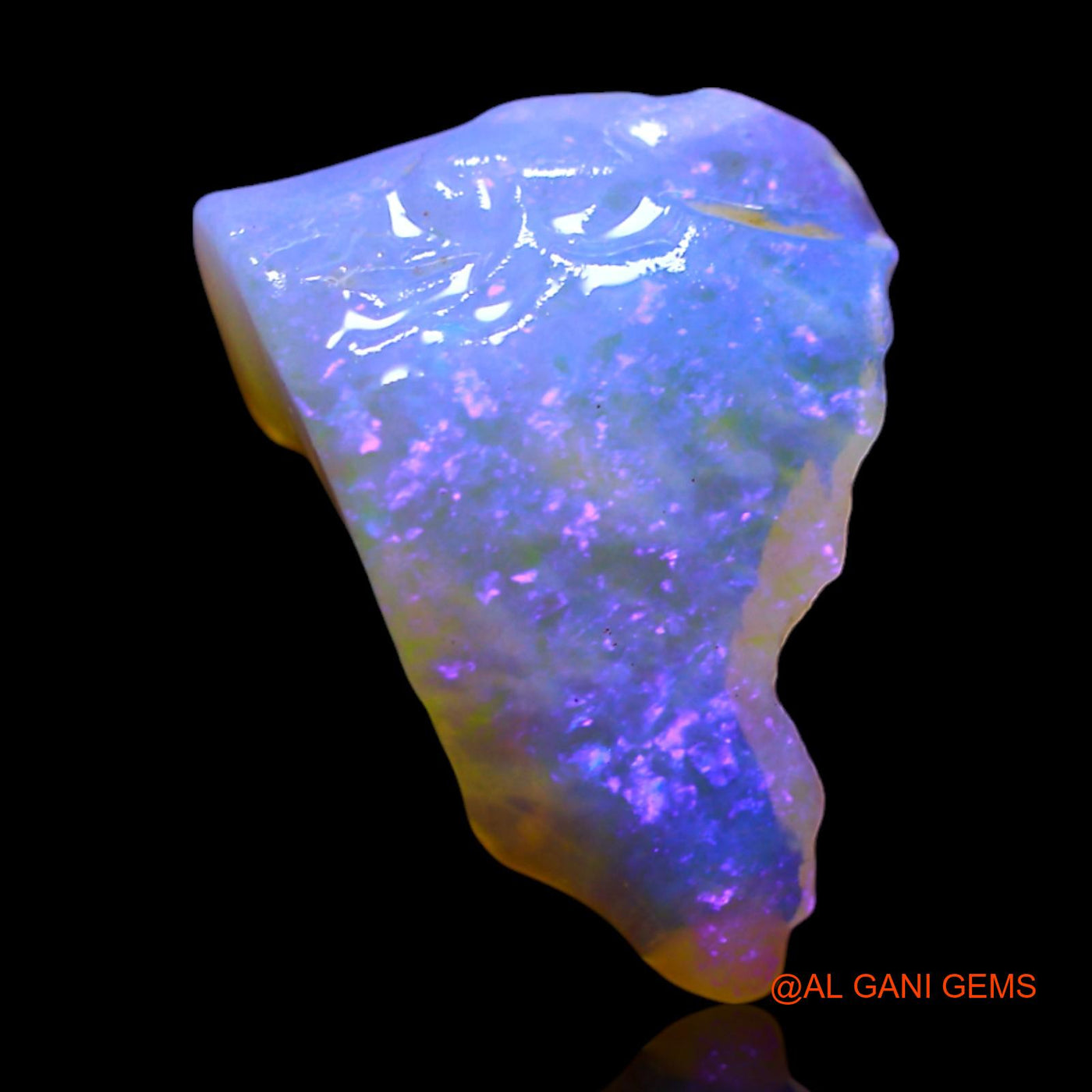 Natural Untreated Fire Opal Loose Gemstone Fancy Rough From Australia 3.00 Cts 14x11x4 mm RF-506